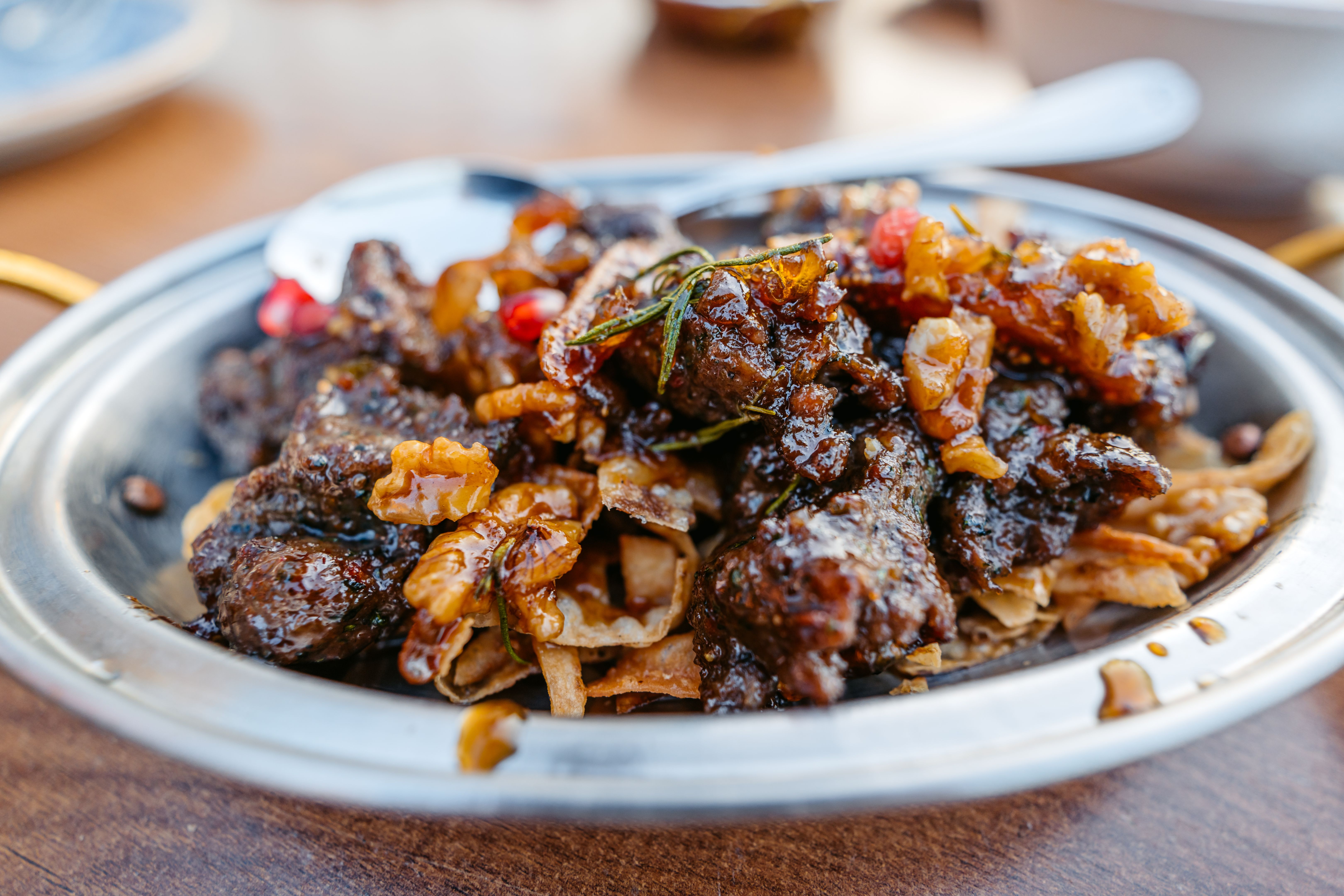 Lamb Meat Dish With Nuts, Pomegranate And Dried Figs In Kuwait City