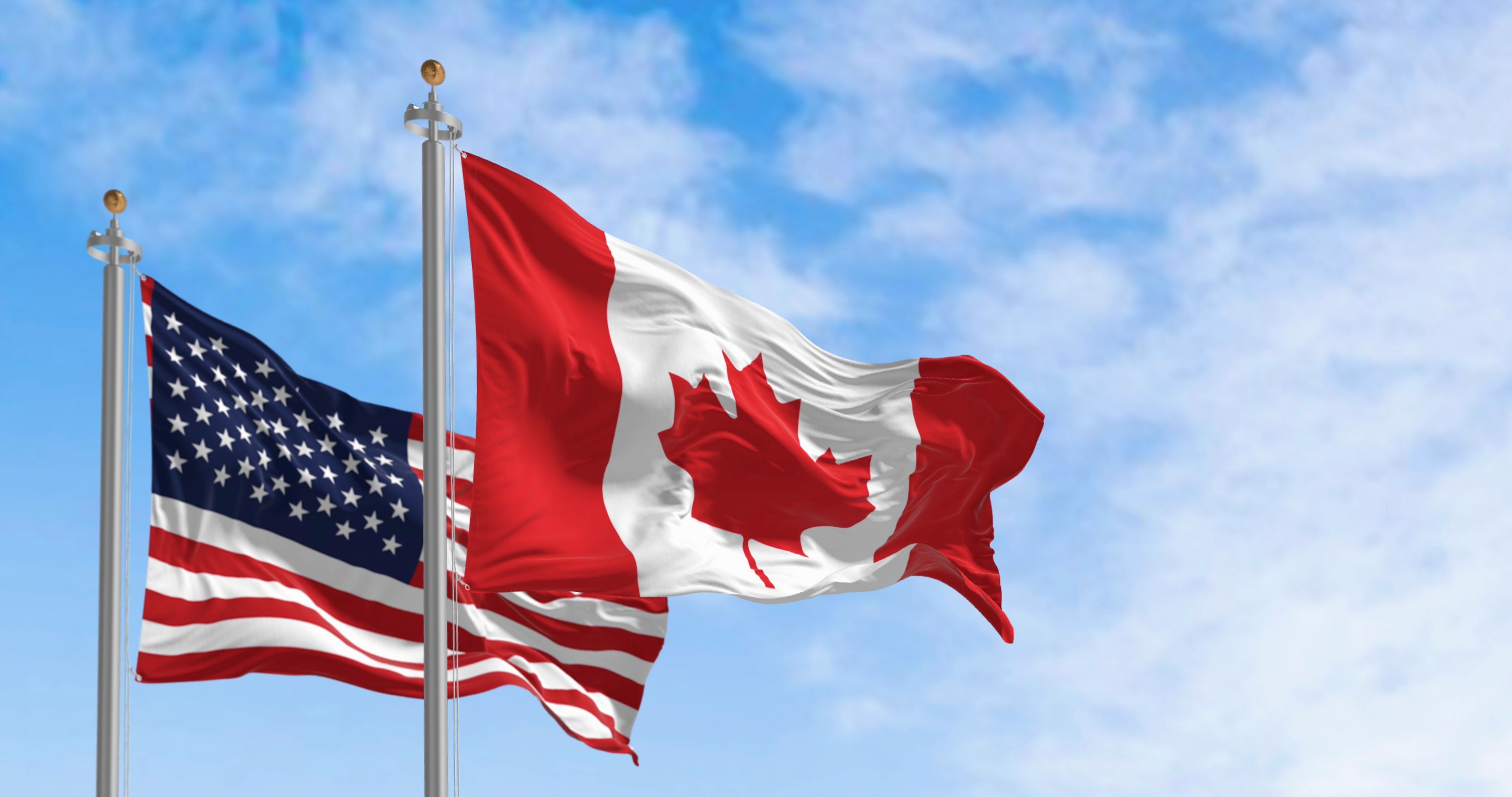 canadian american flag