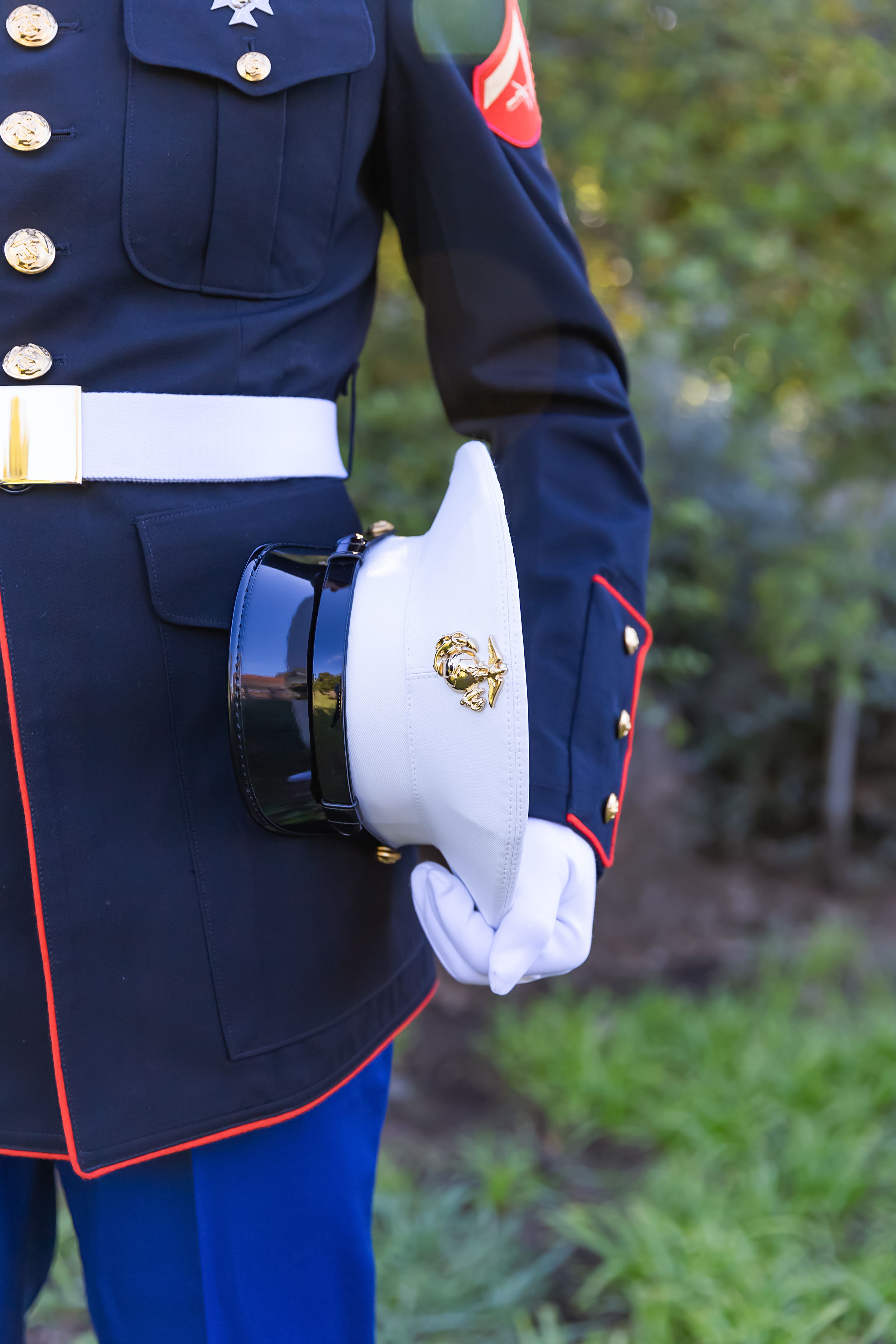 Close up of US Marine uniform