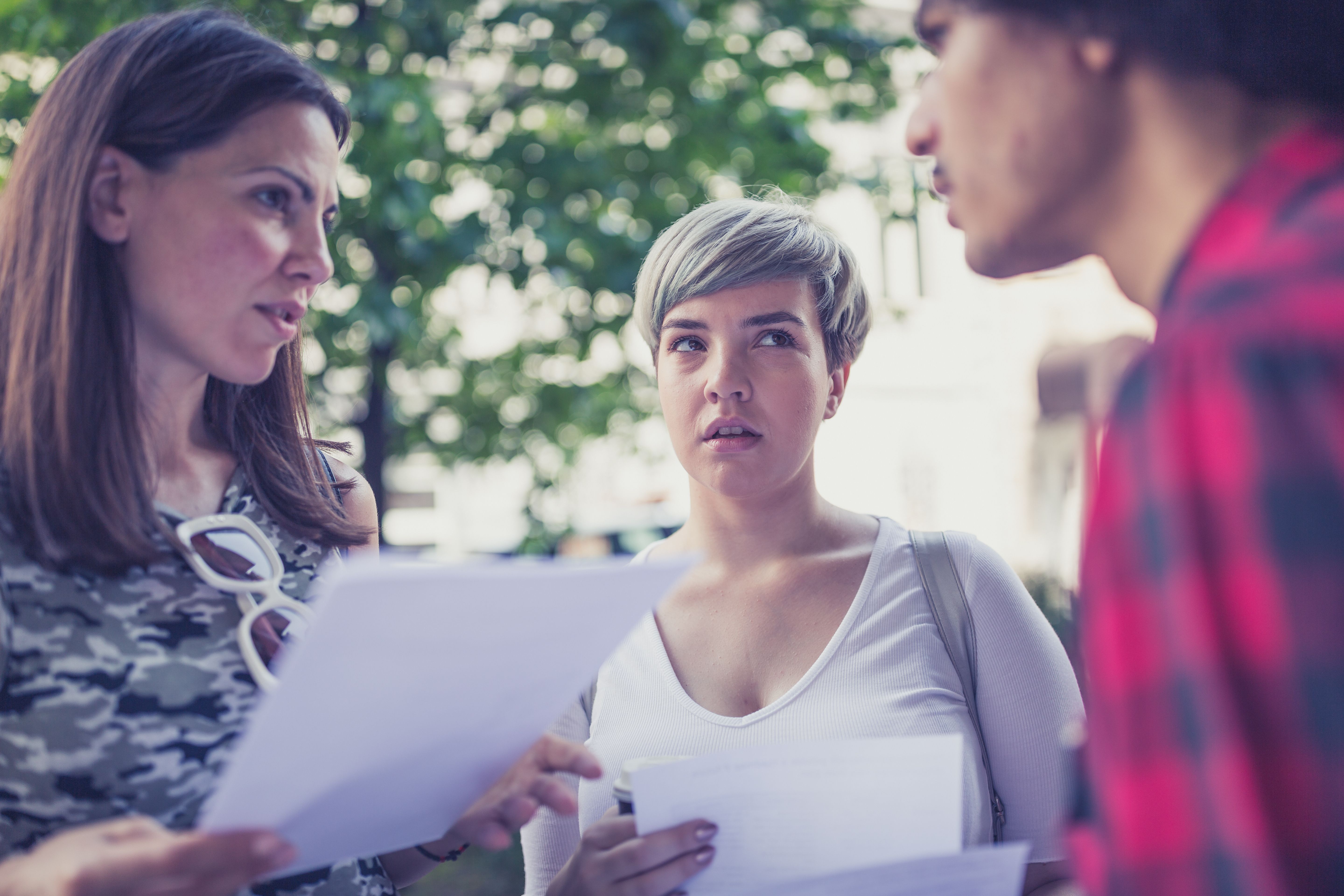 Students life. Group of students  preparing for the class.