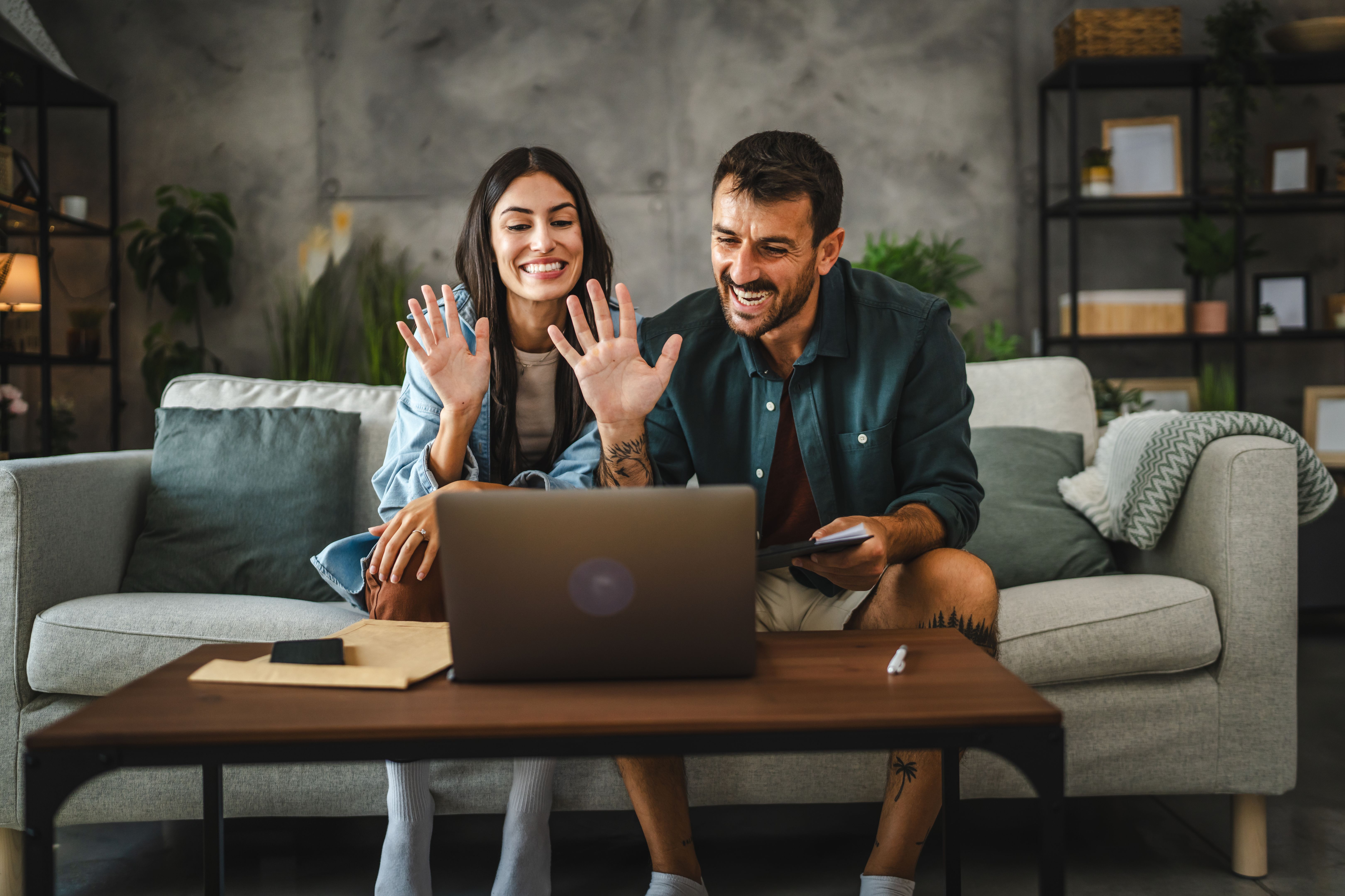 couple on video call