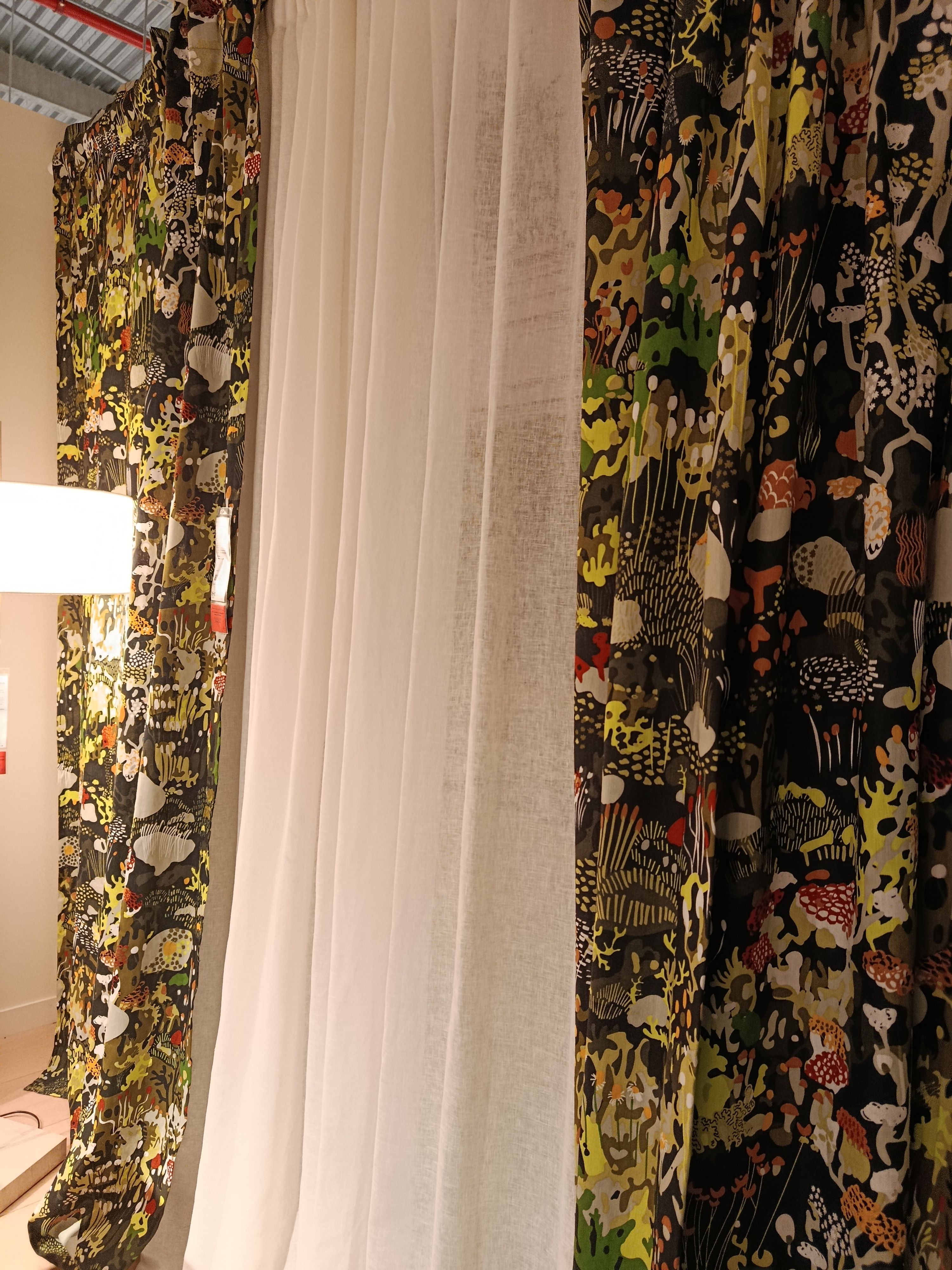 bold patterned curtains