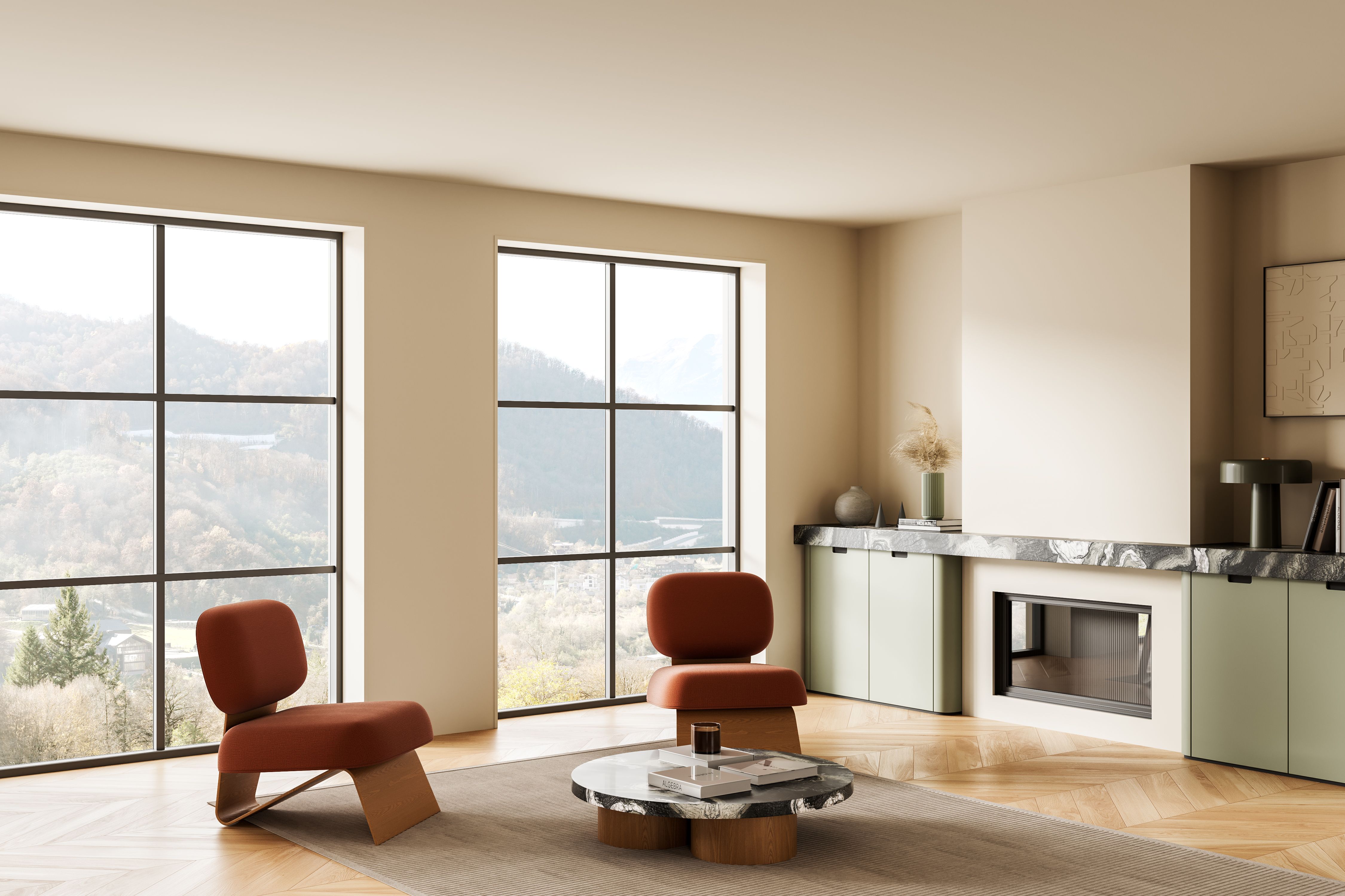 open concept living room