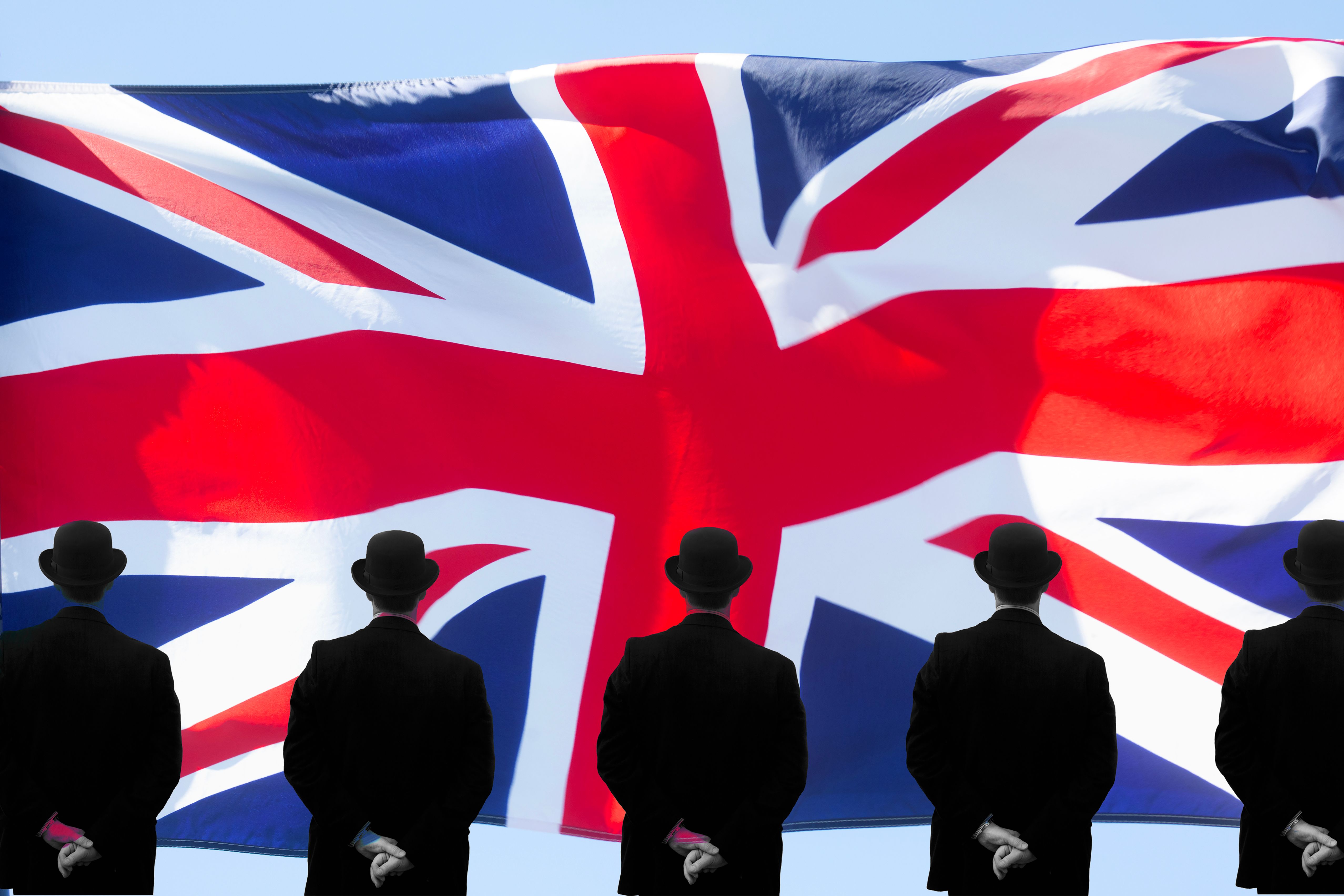 UK flag crowd composite image