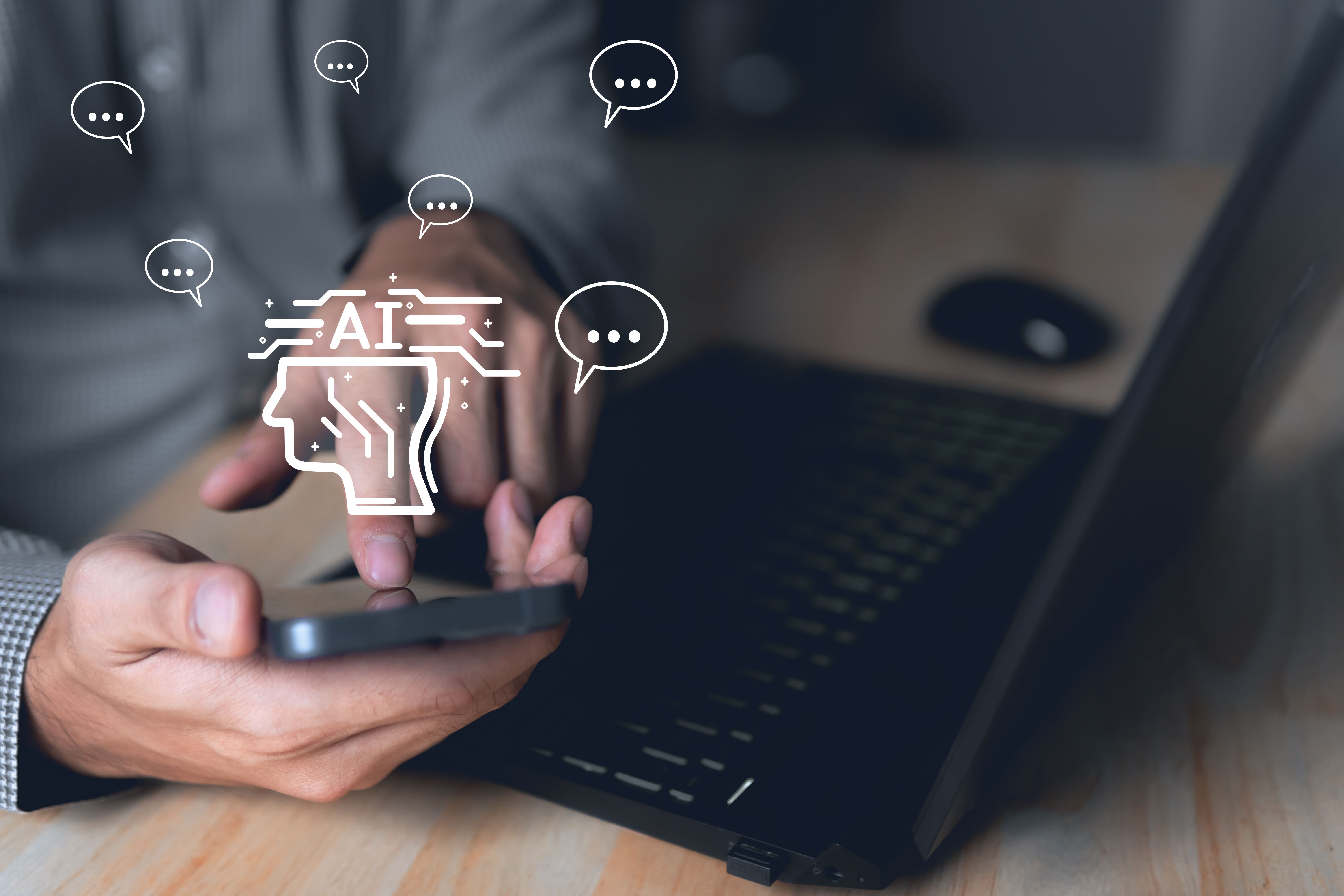 Concept AI Chatbot smarte digitale Kundenservice-Anwendung