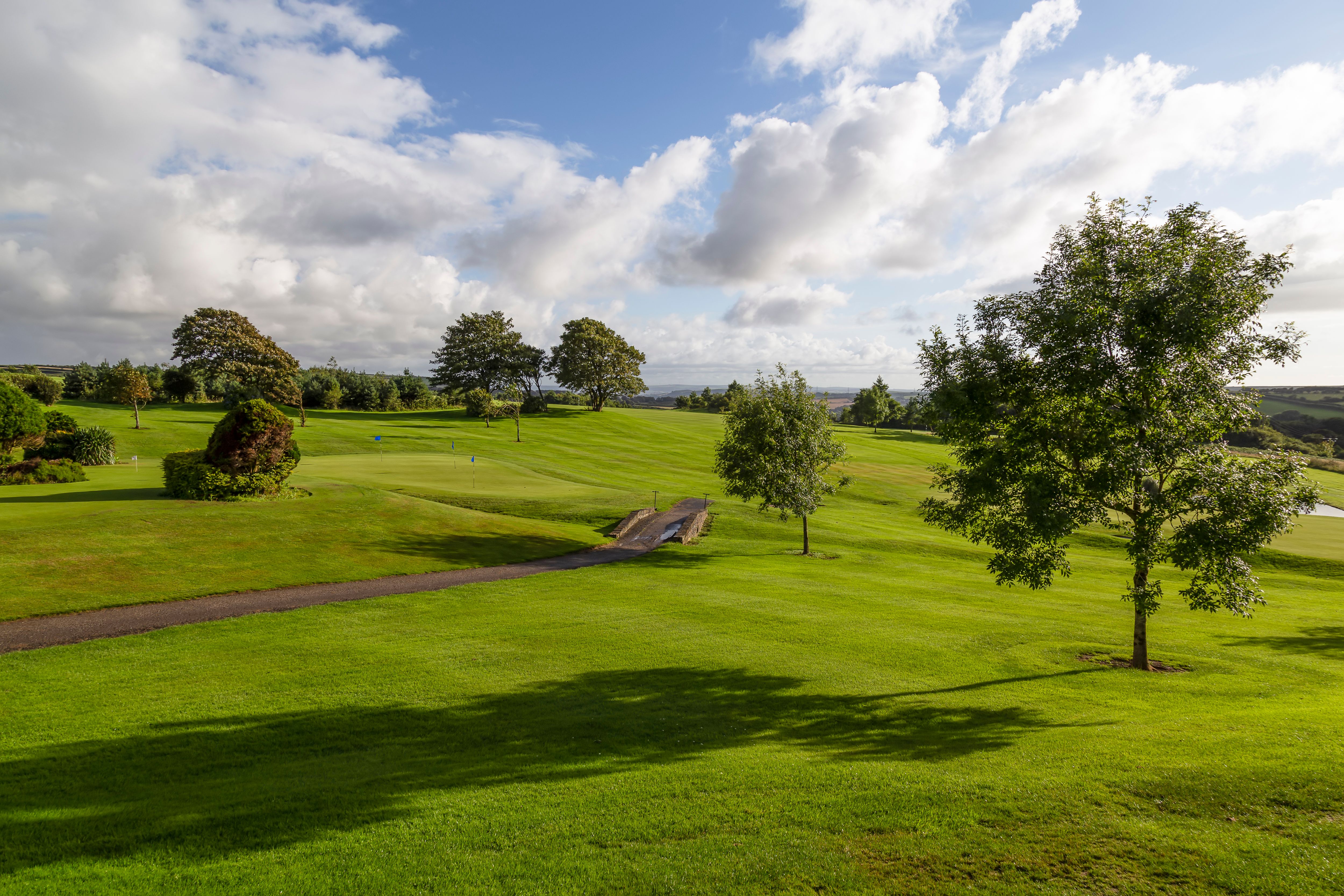 Golf course in the town of Camelford, Cornwall, United Kingdom.
