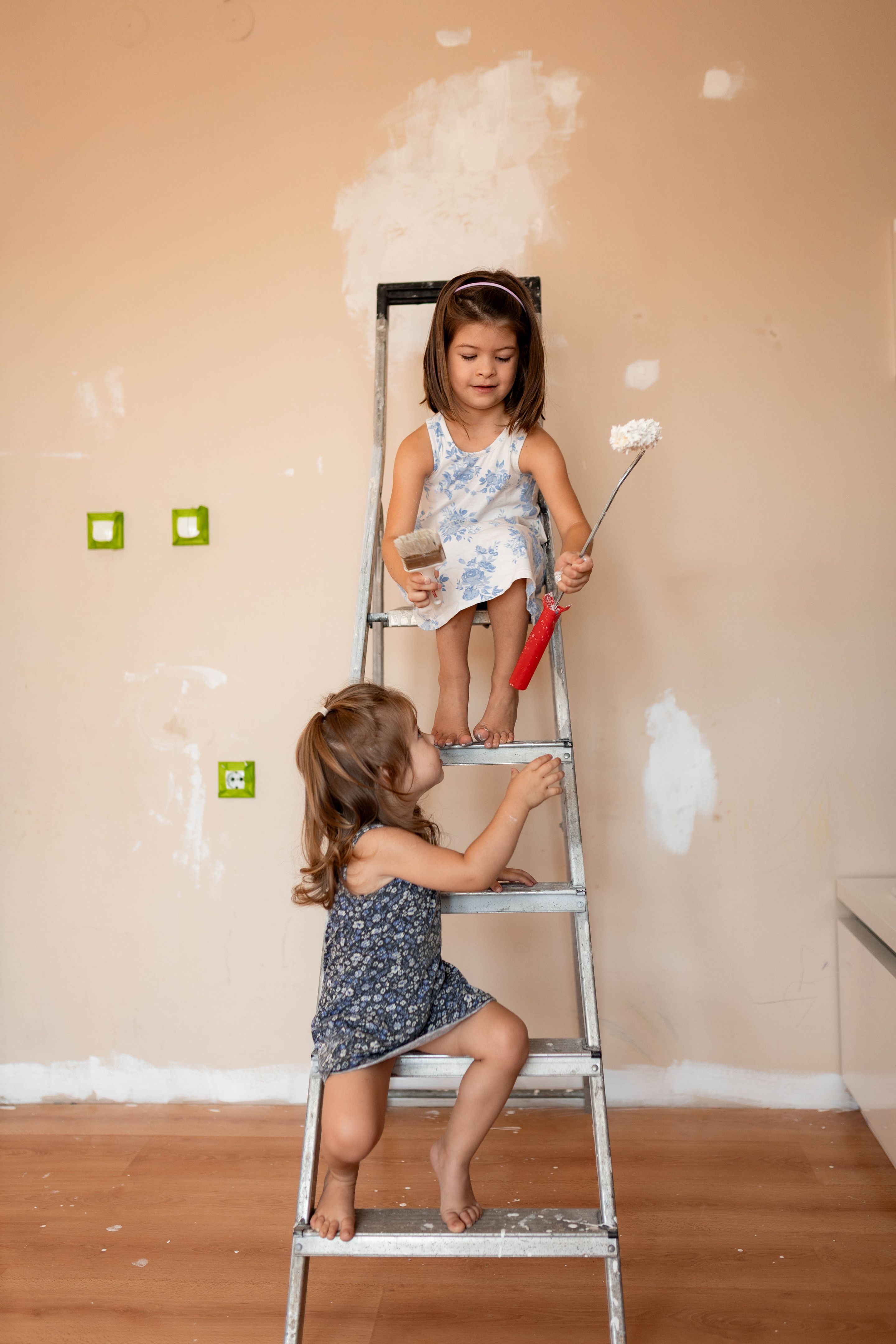 painting team working