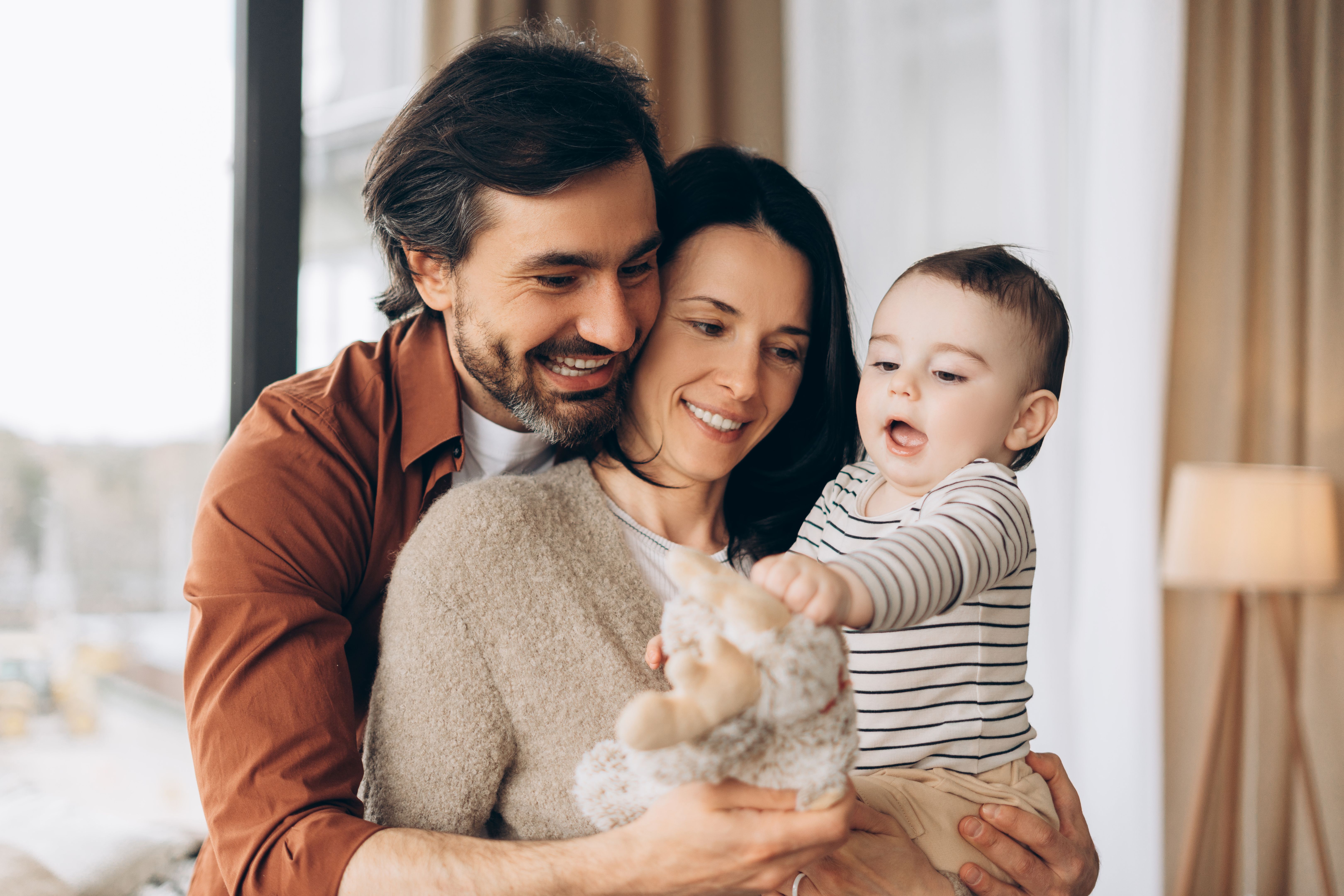happy family newborn