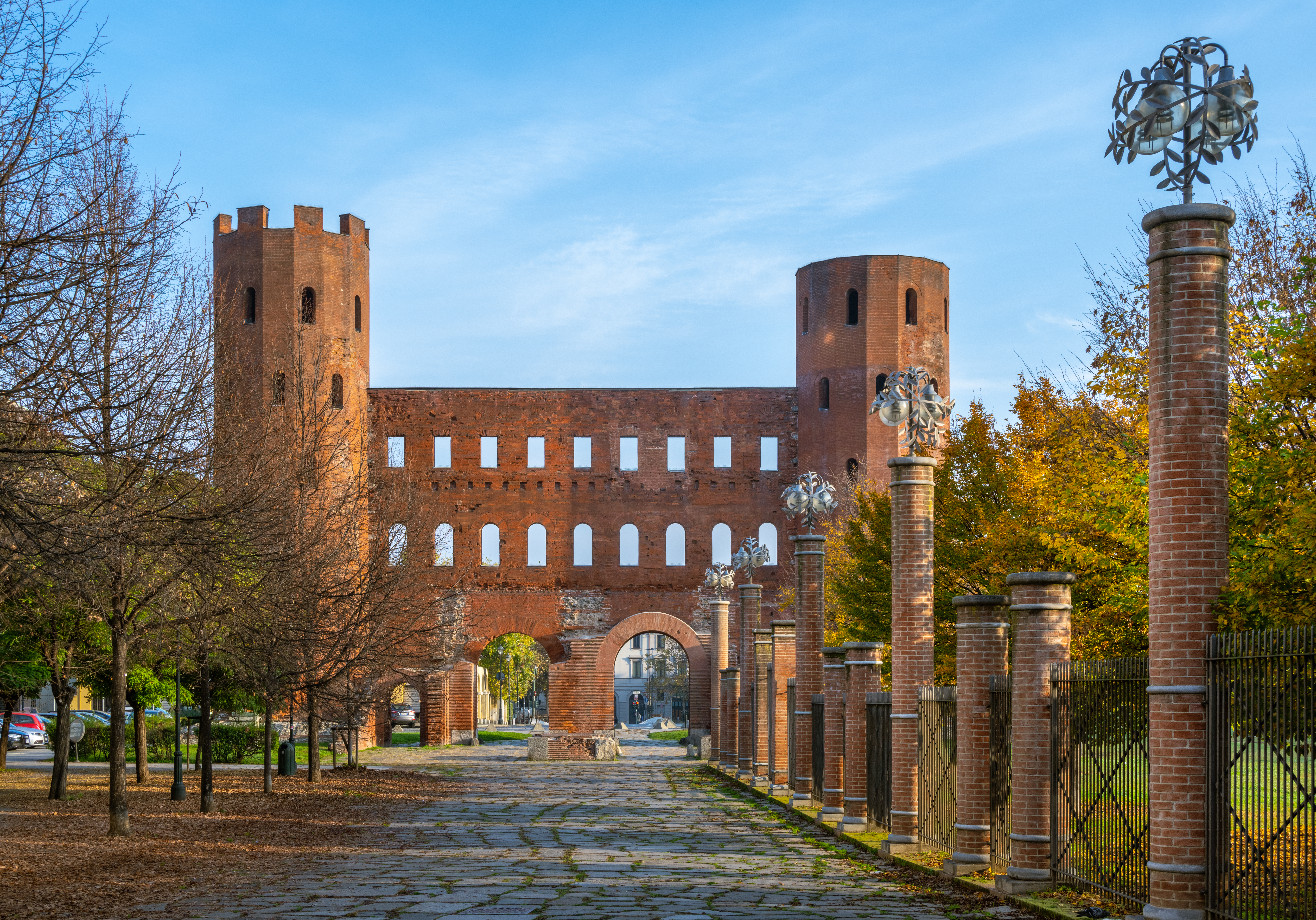 Turin center Roman area, ancient Porta Palatina Turin center Roman area, ancient Porta Palatina