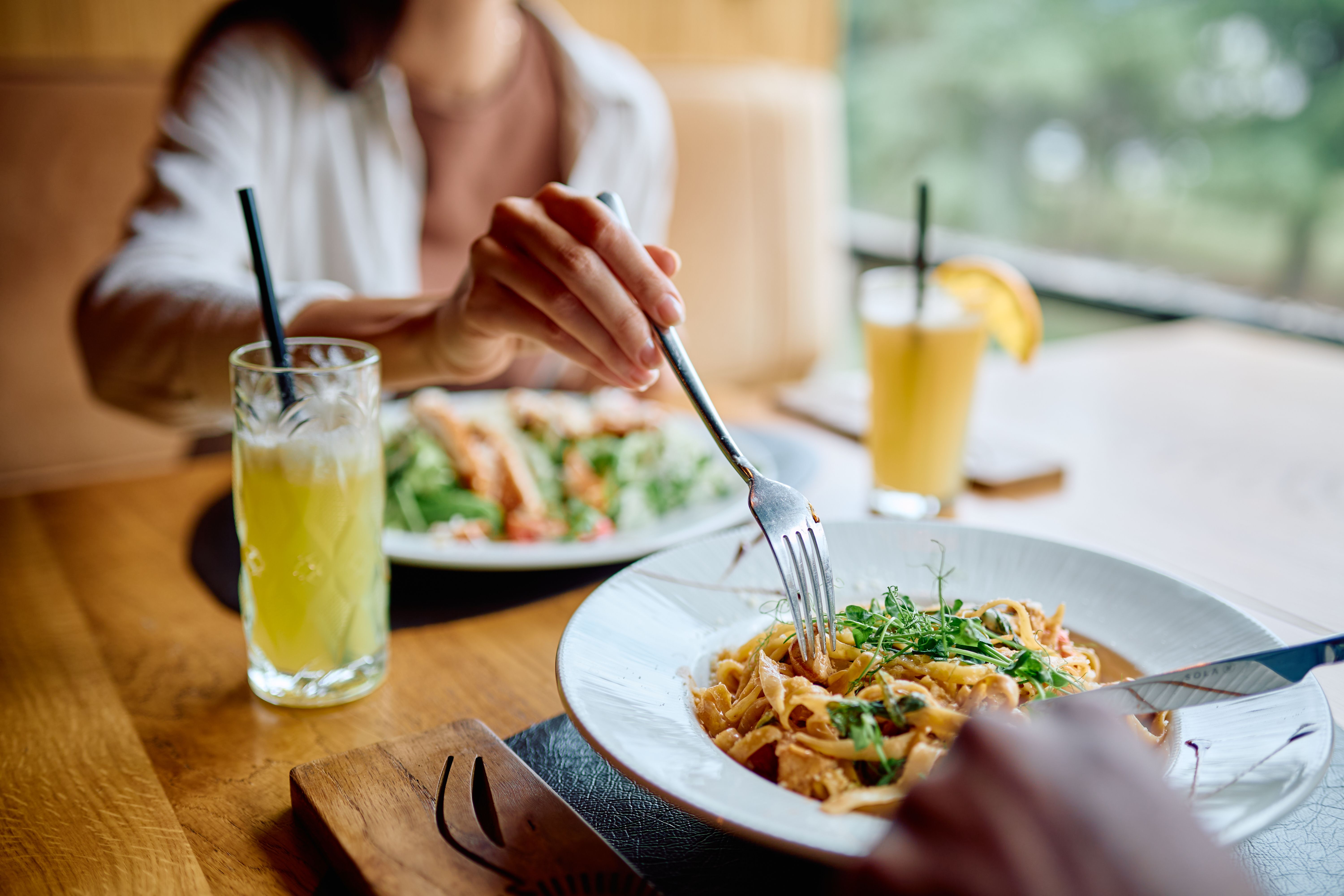 healthy restaurant meal