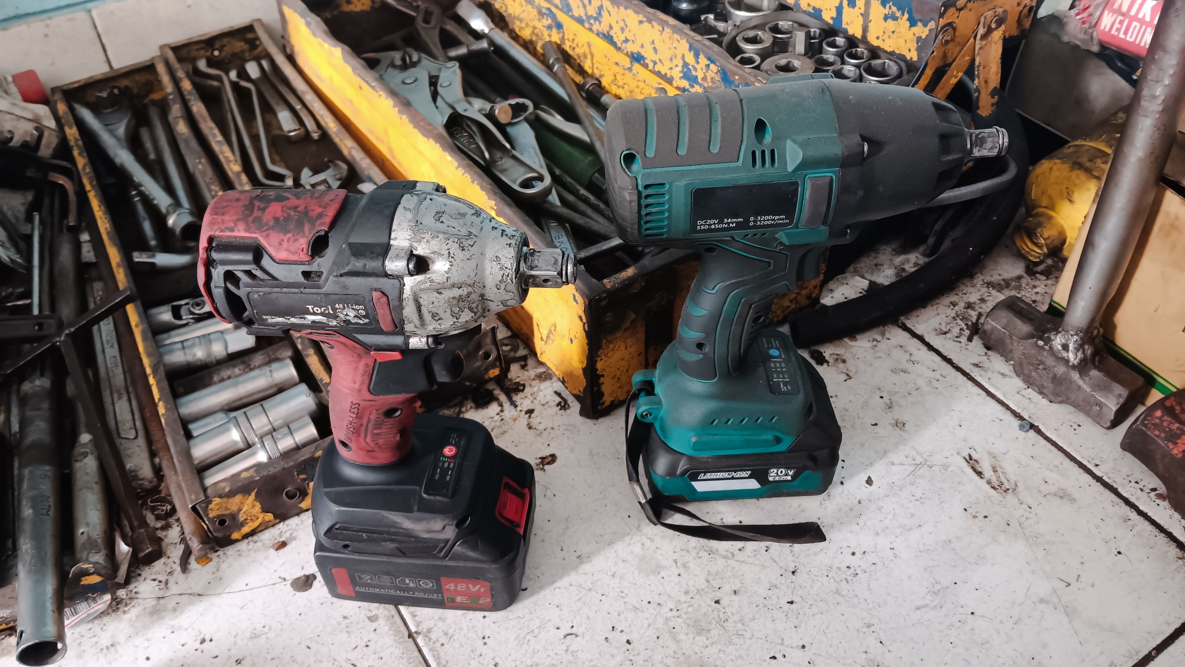 power tools in use