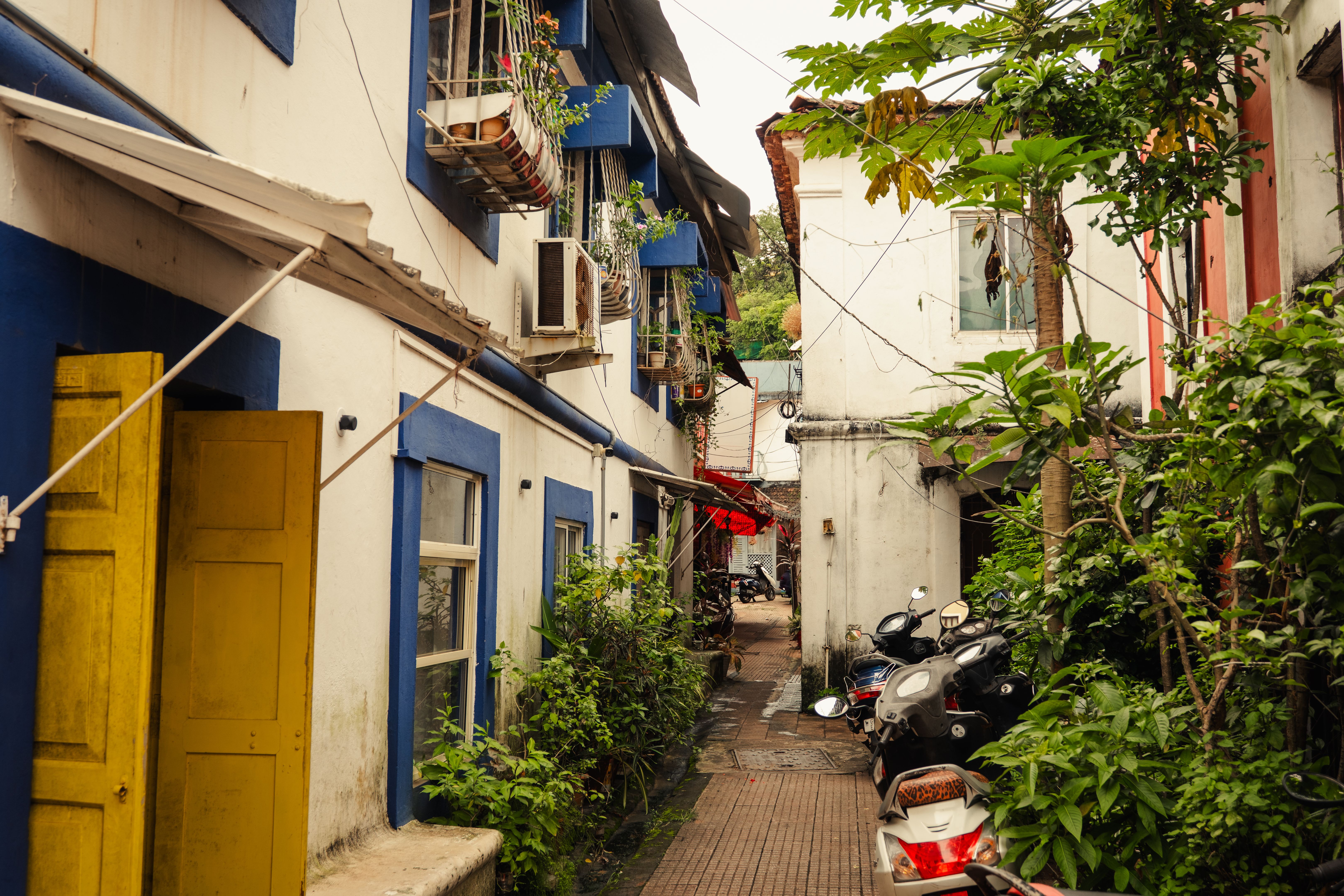 colorful goa buildings