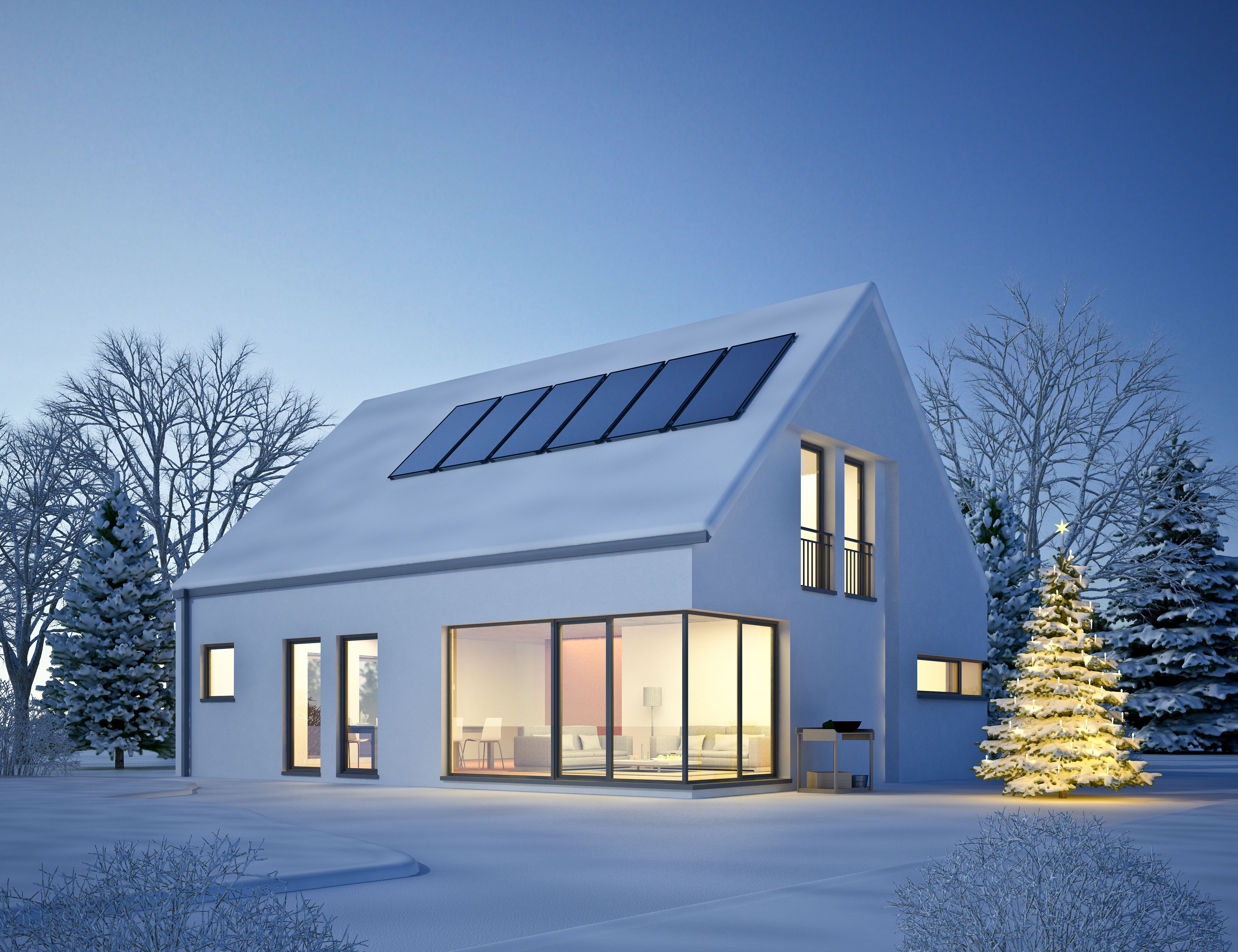 solar panels winter