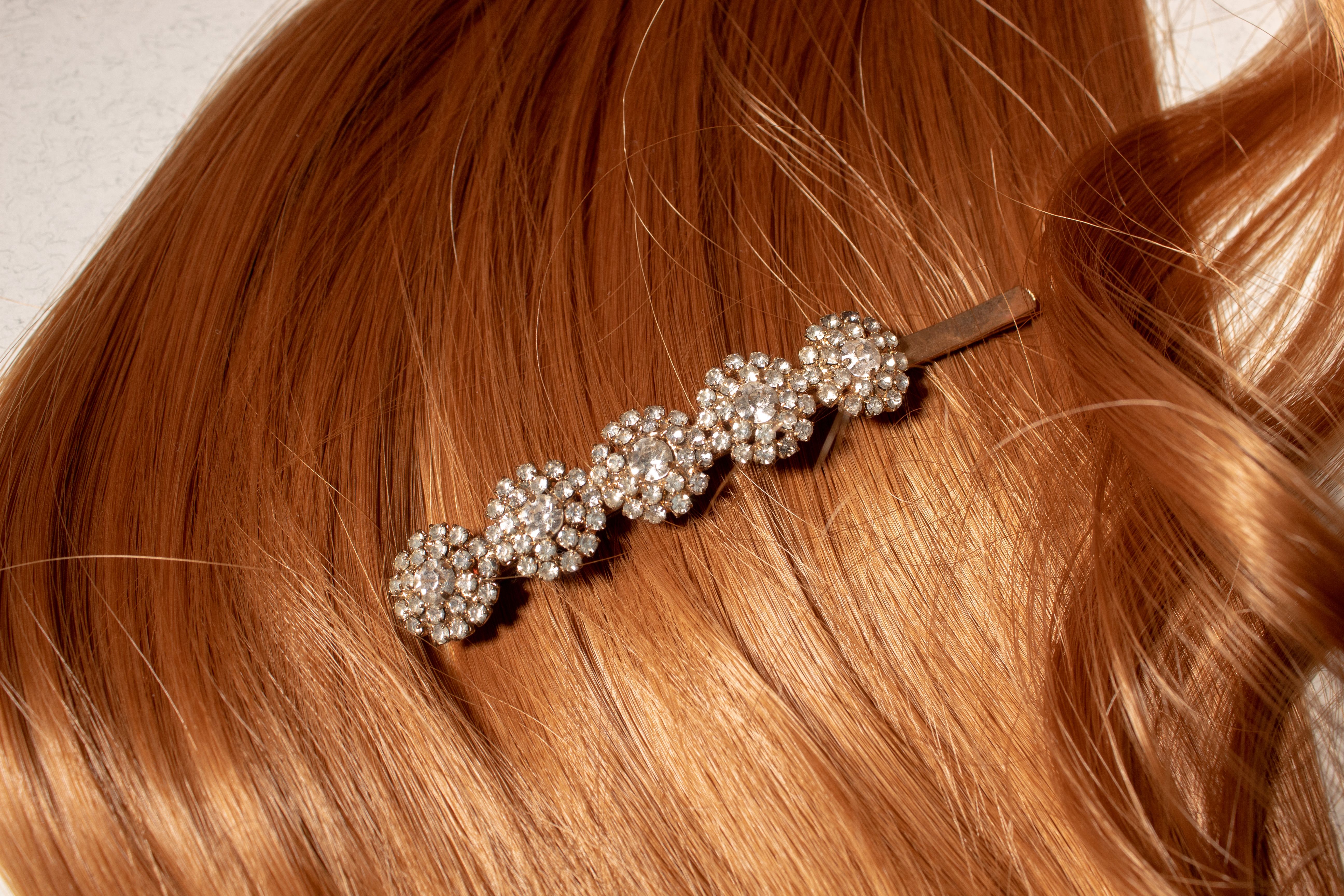 patterned hair clips