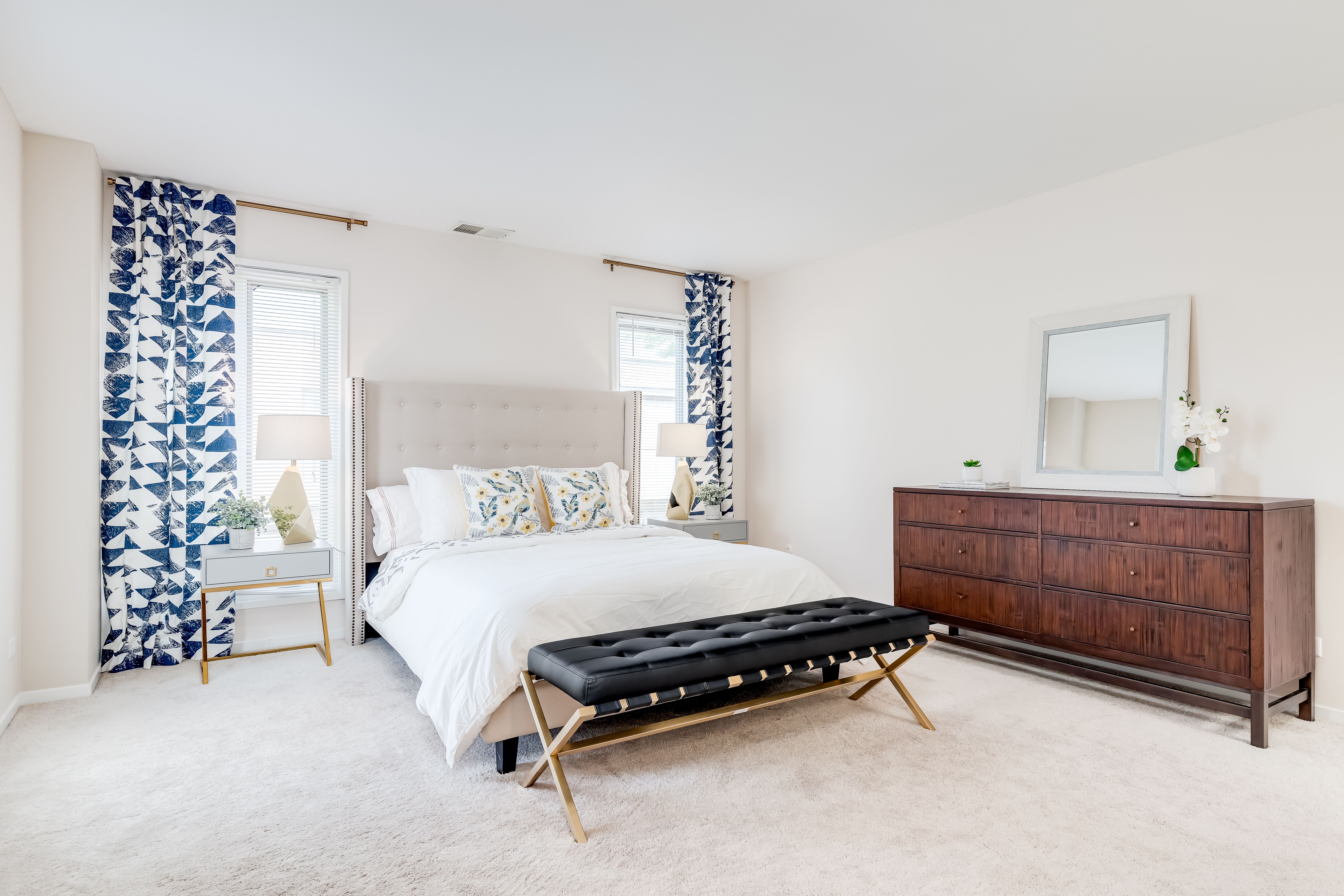 bedroom staging