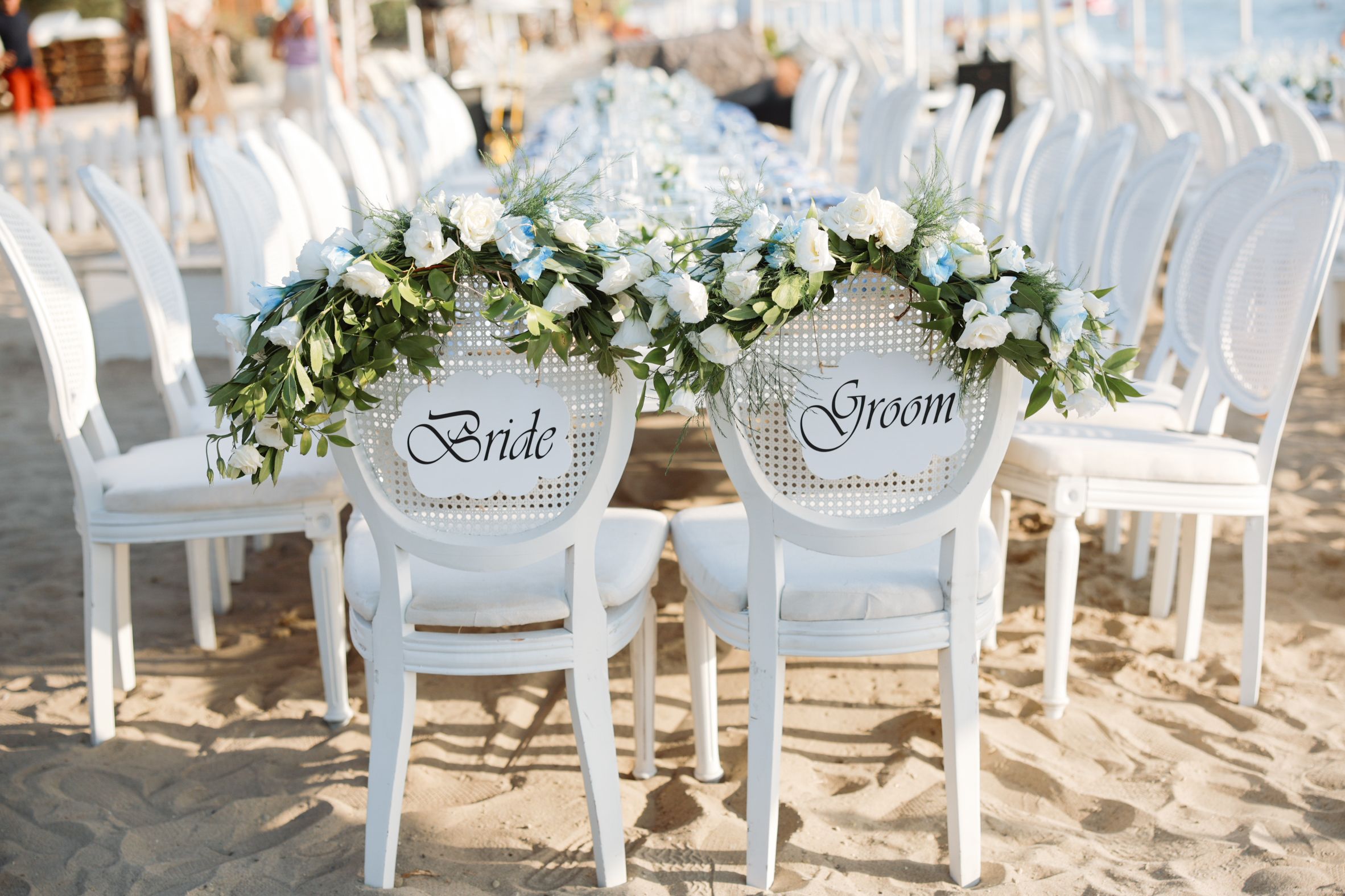 Table setting for an event party or wedding reception