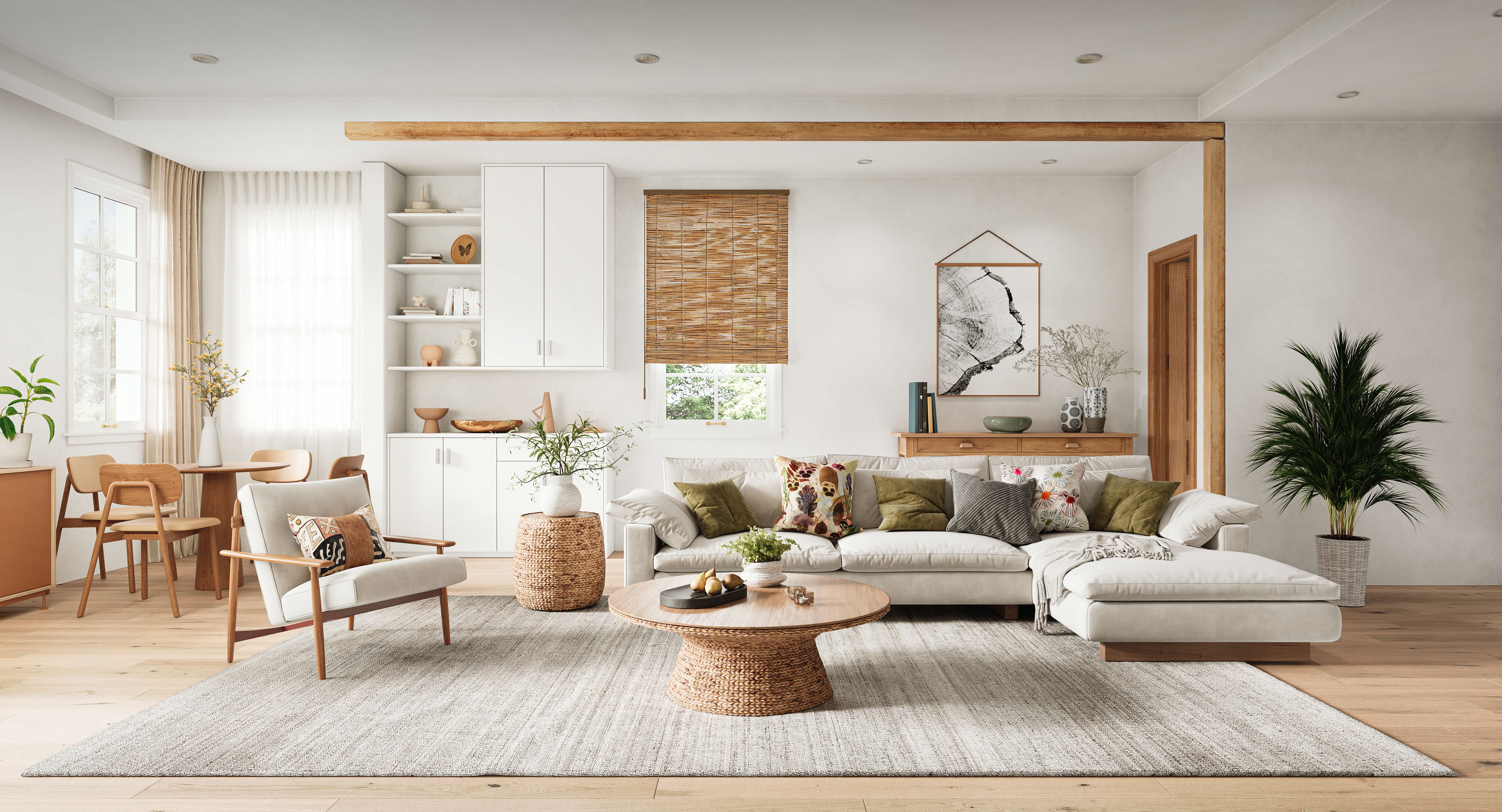 open concept living room