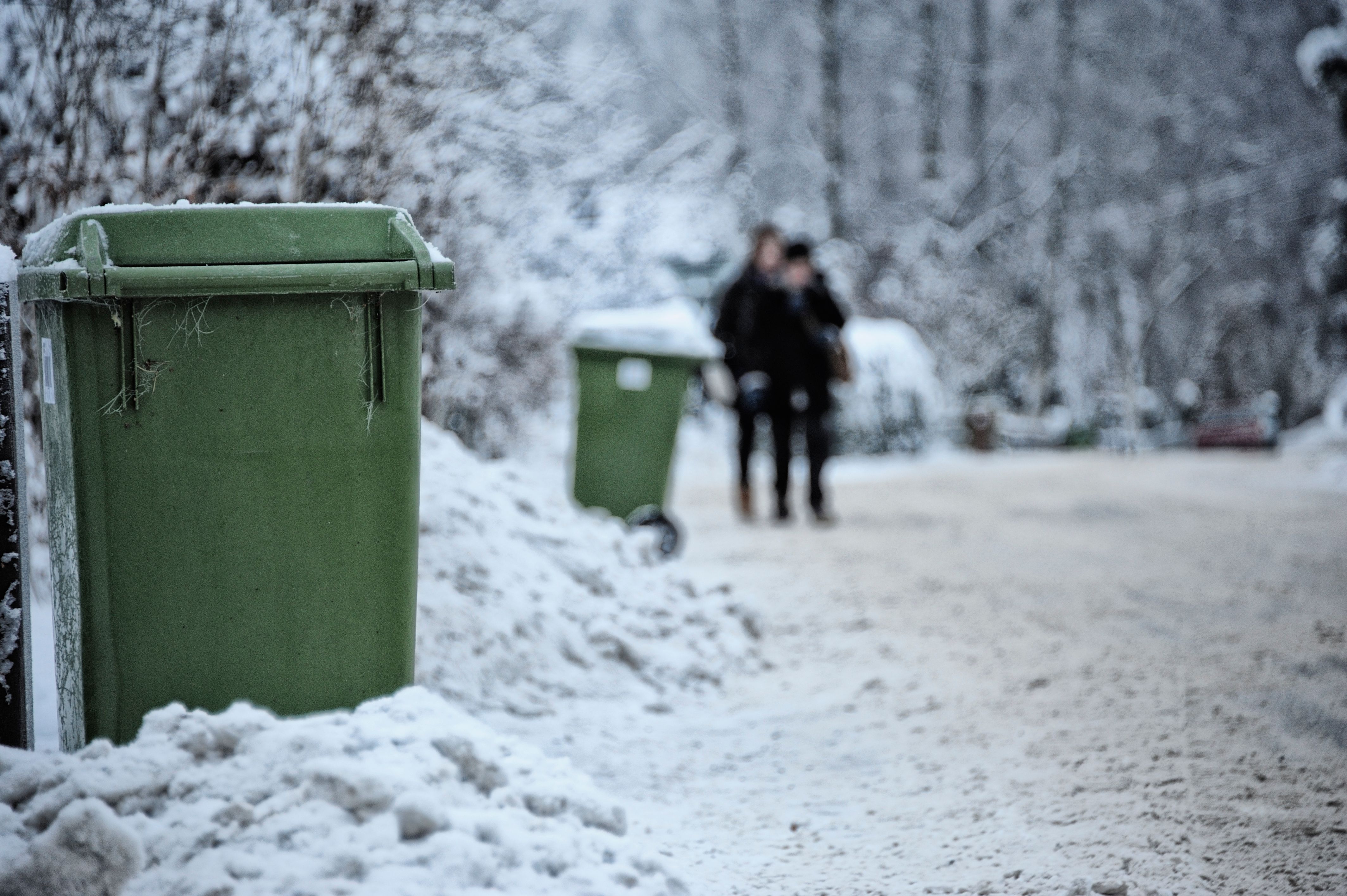 snowy weather bins