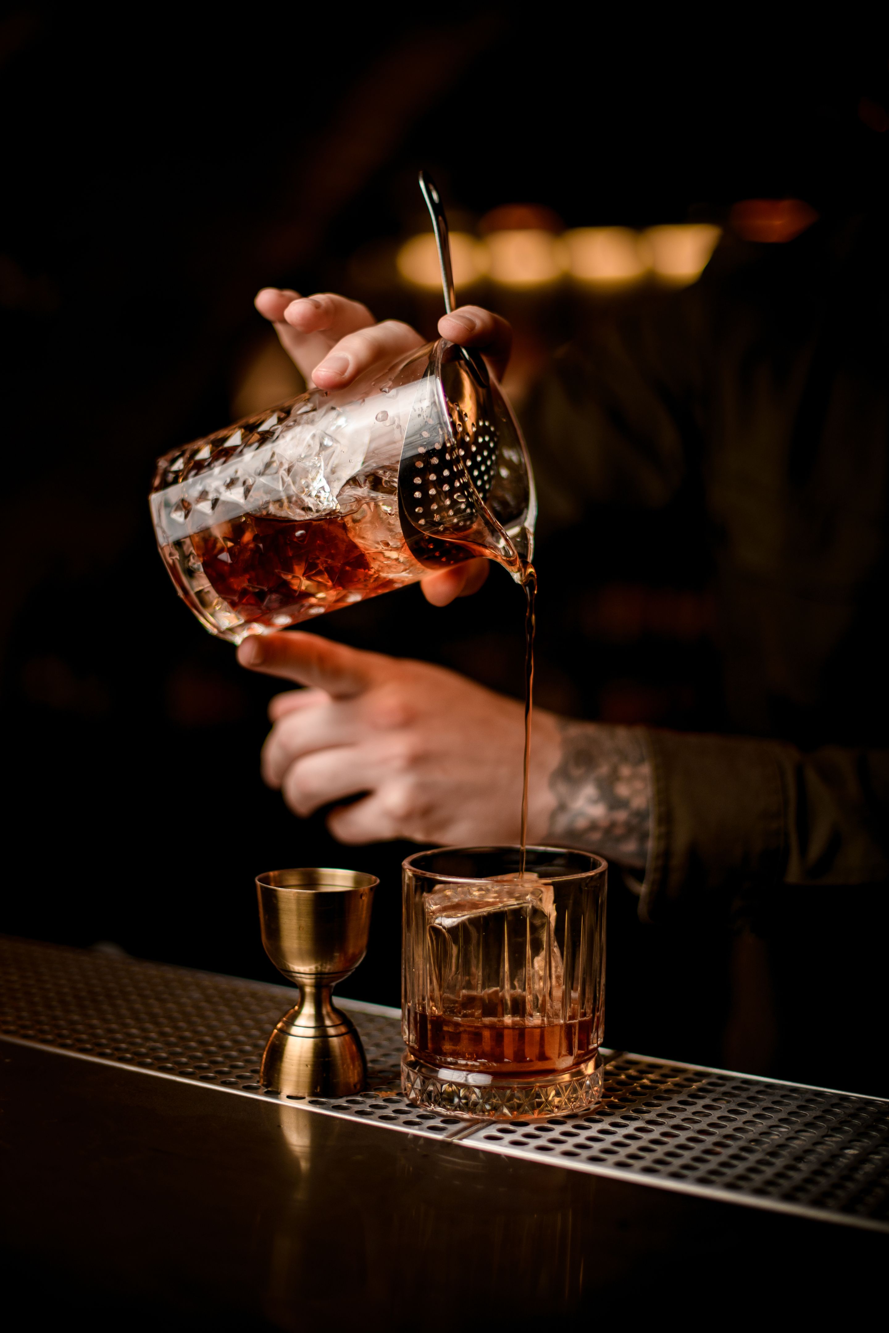bartender pouring drink