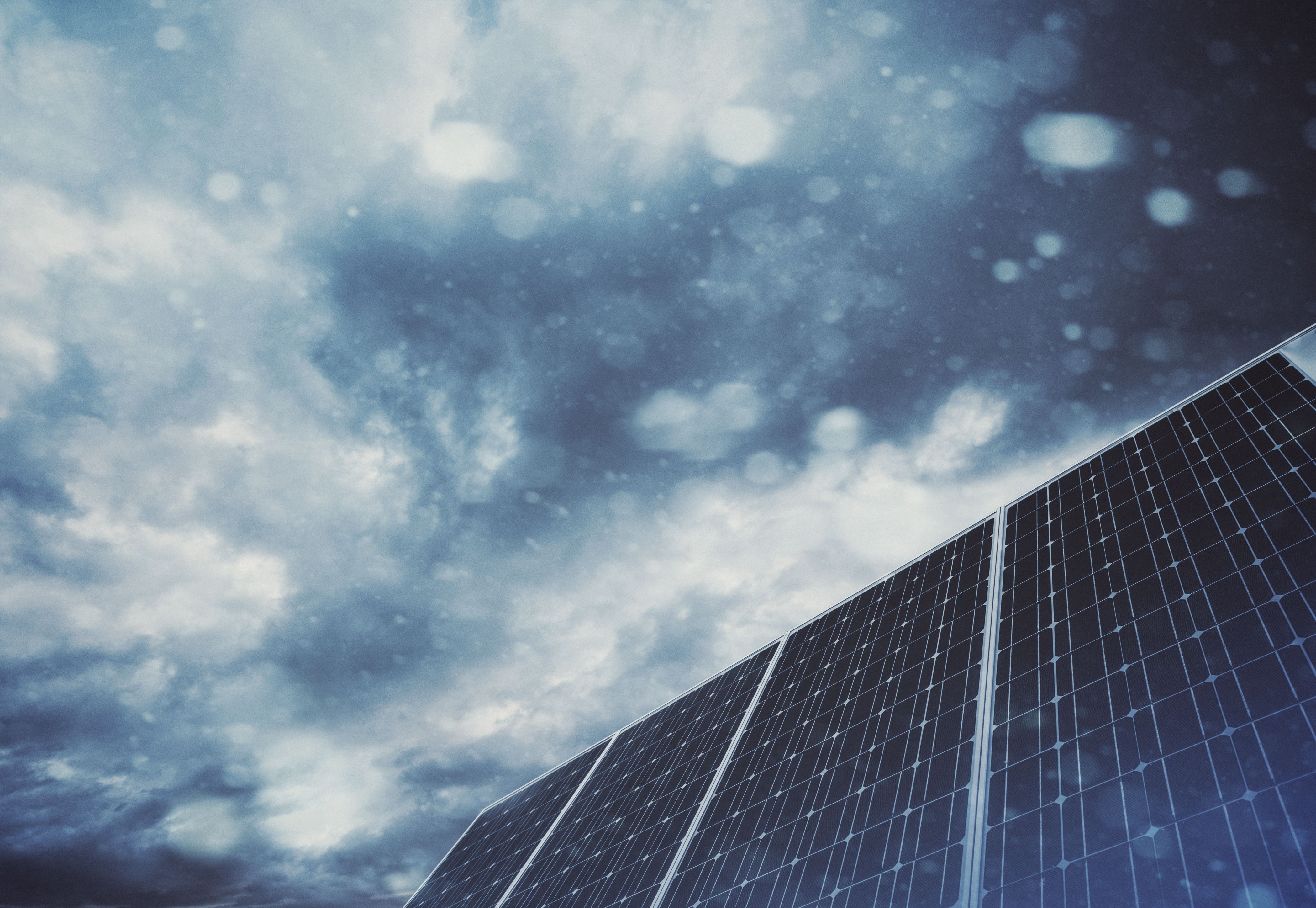 cloudy weather solar panels