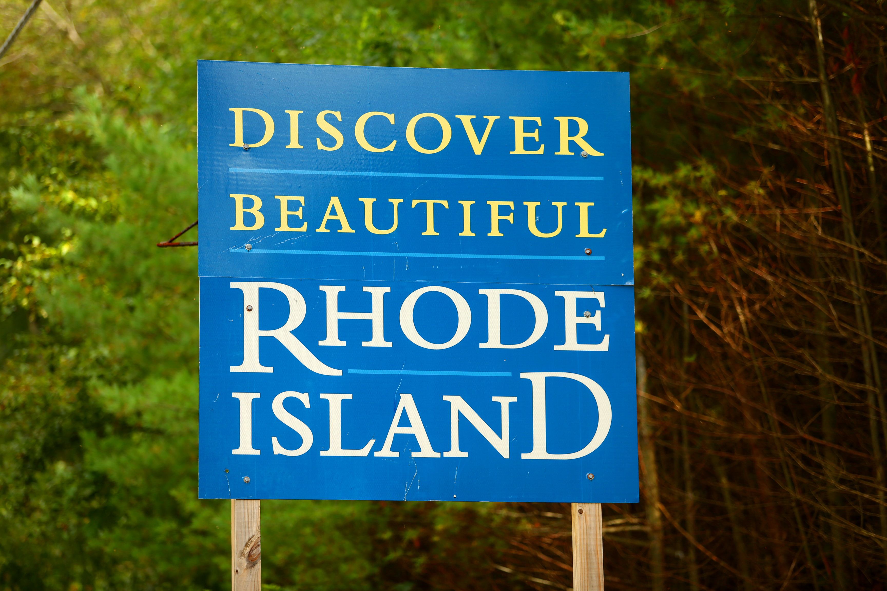 Welcome to Rhode Island sign