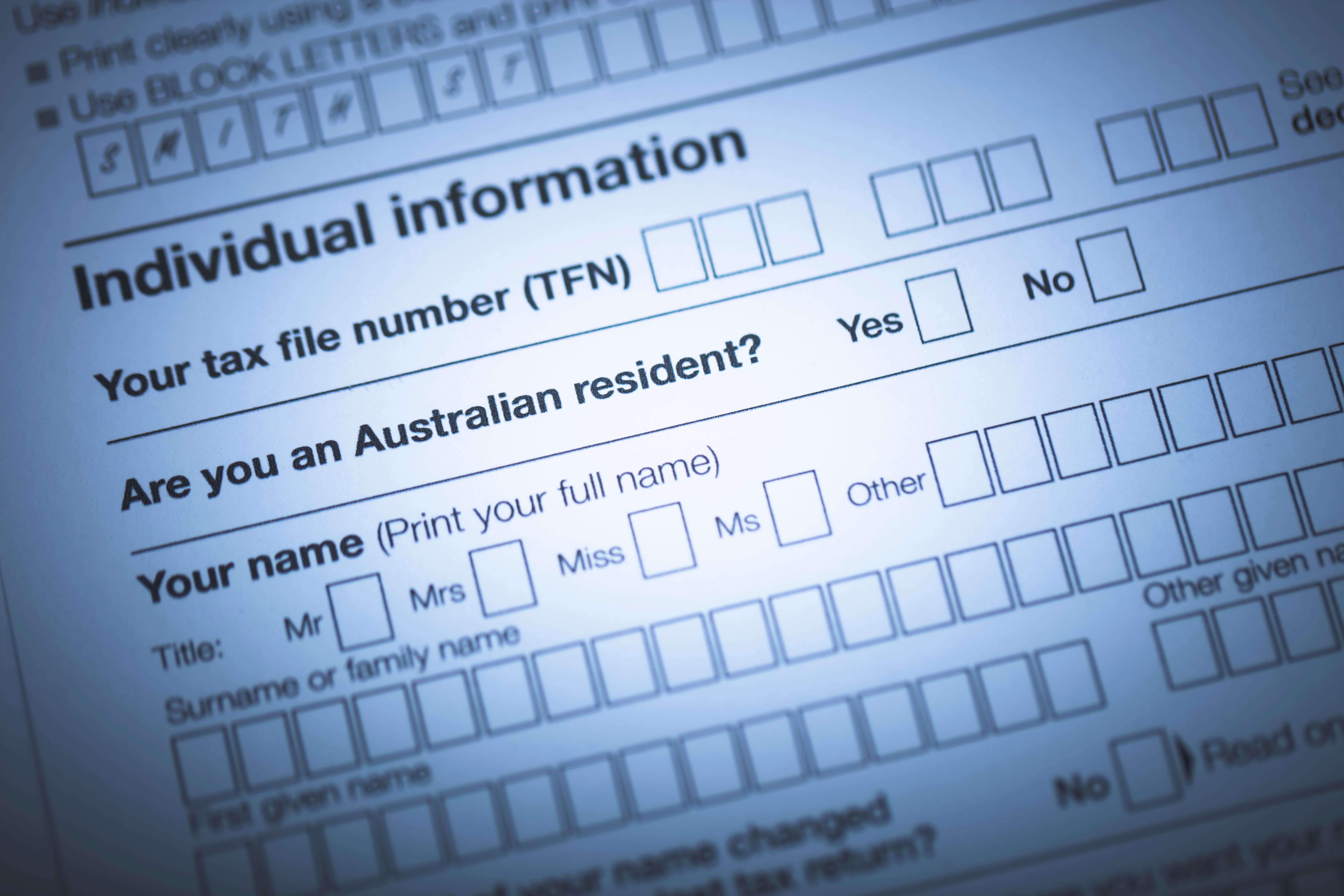 Australian Tax Form Australian Tax Form