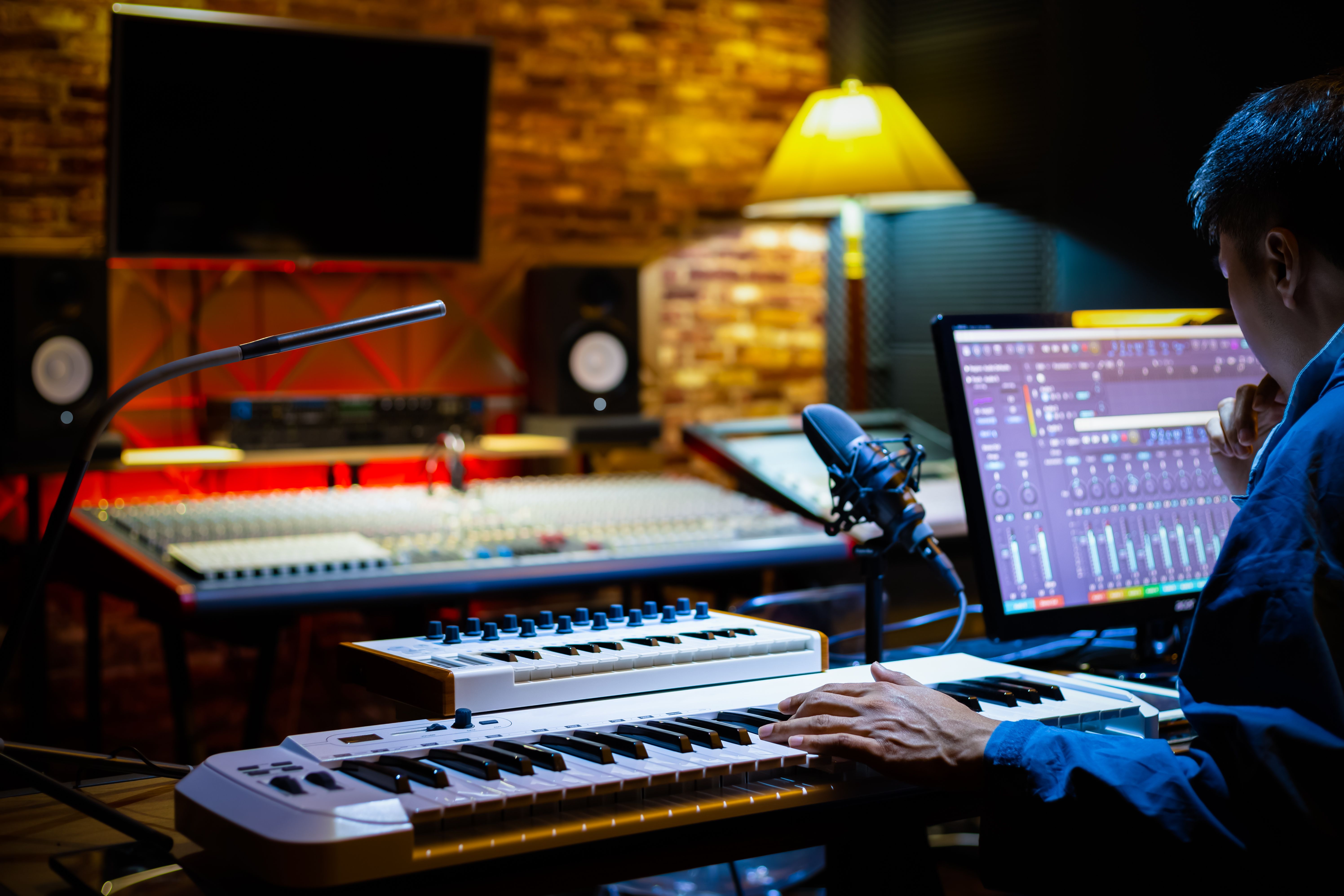 audio production setup
