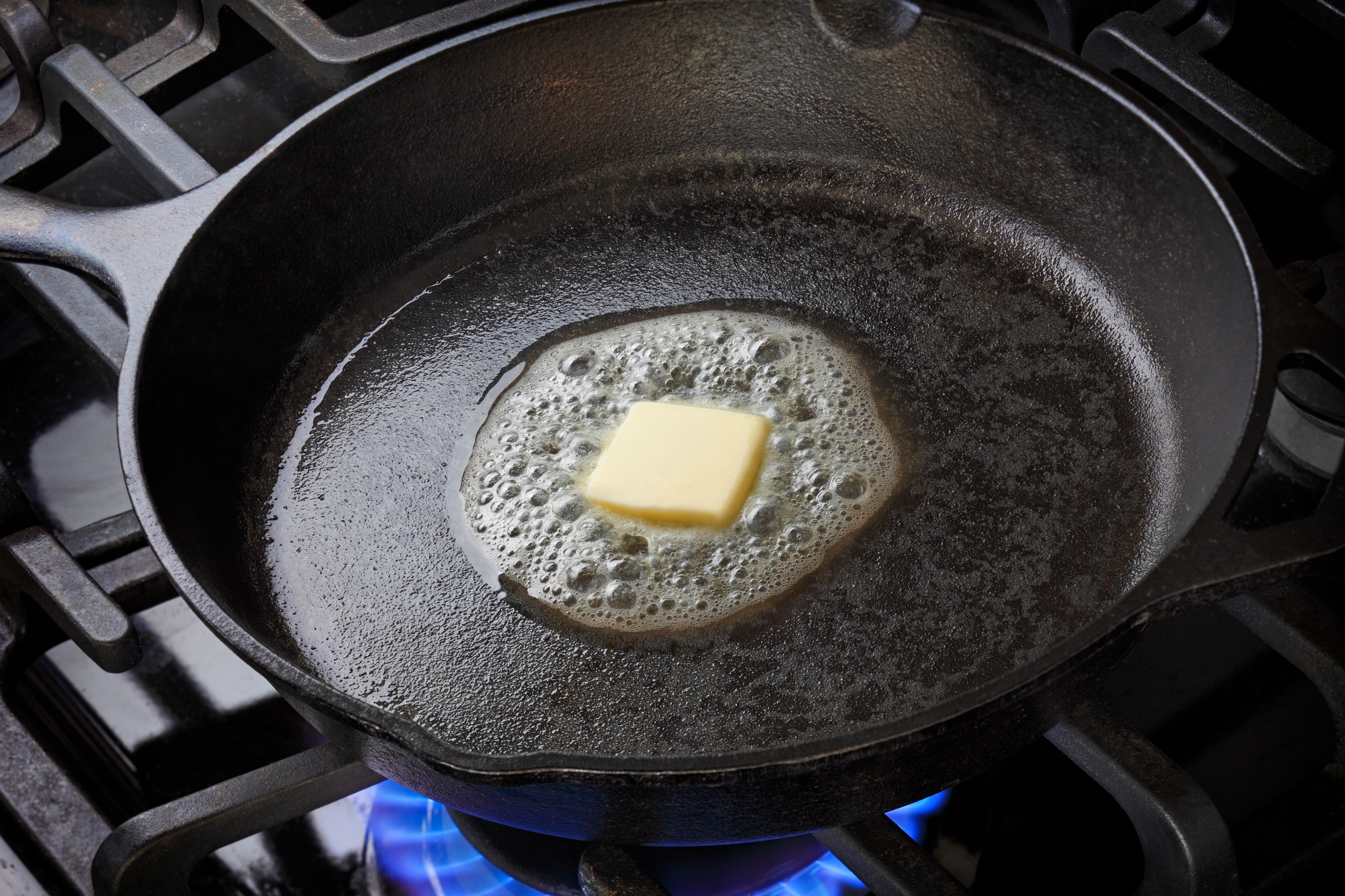 cooking with frying pan