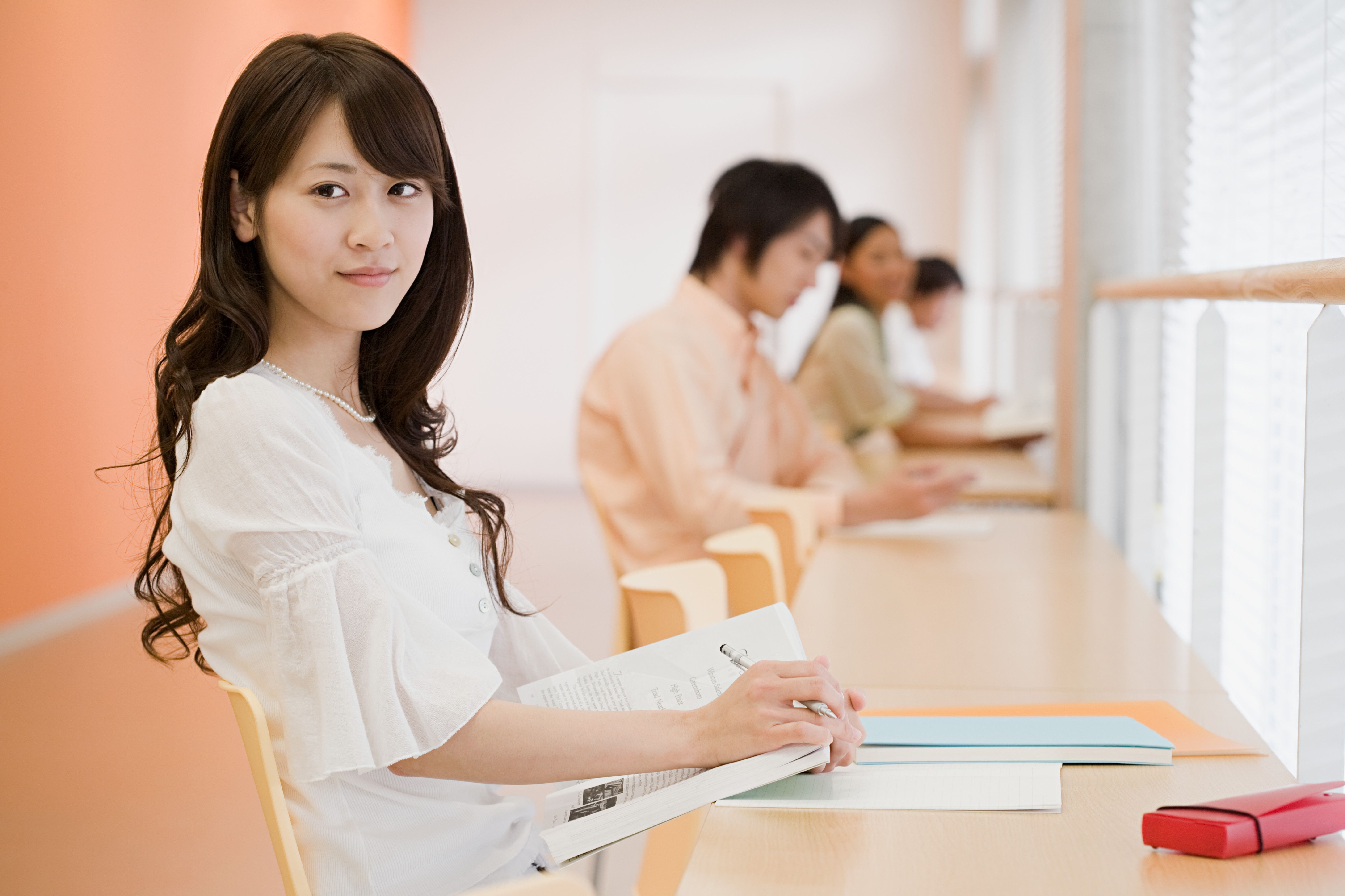 students studying