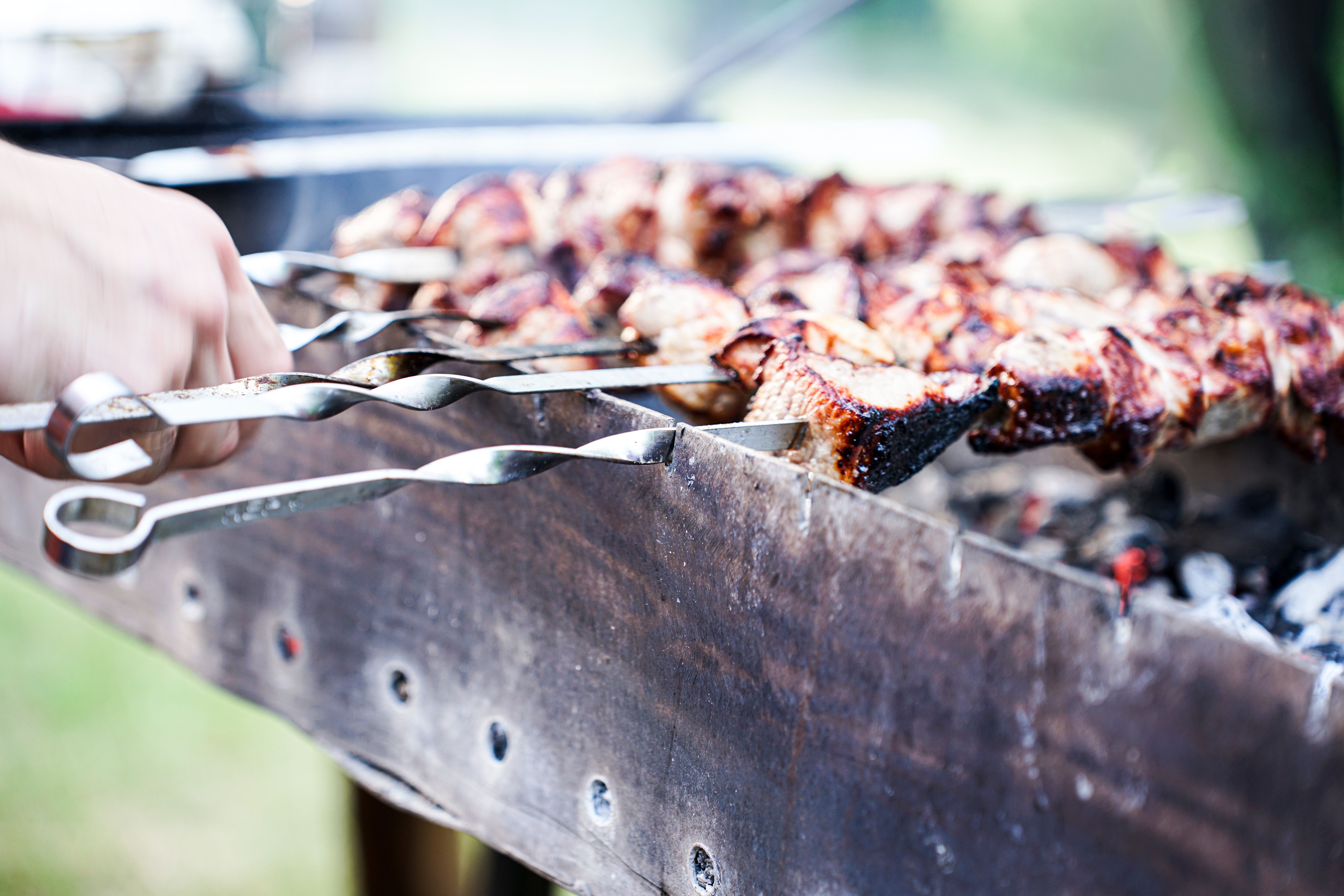 grilled steak skewers