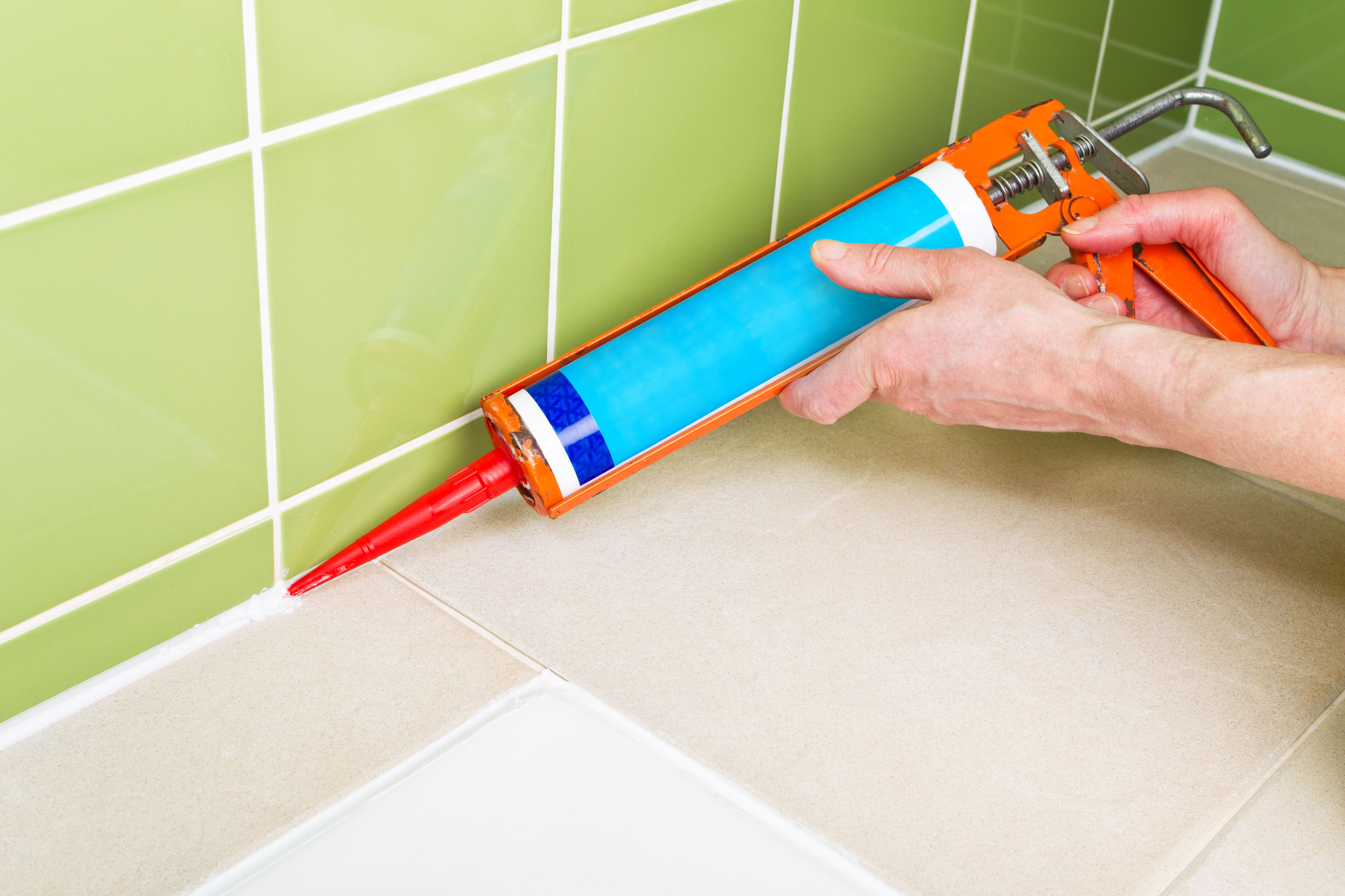 caulking bathroom