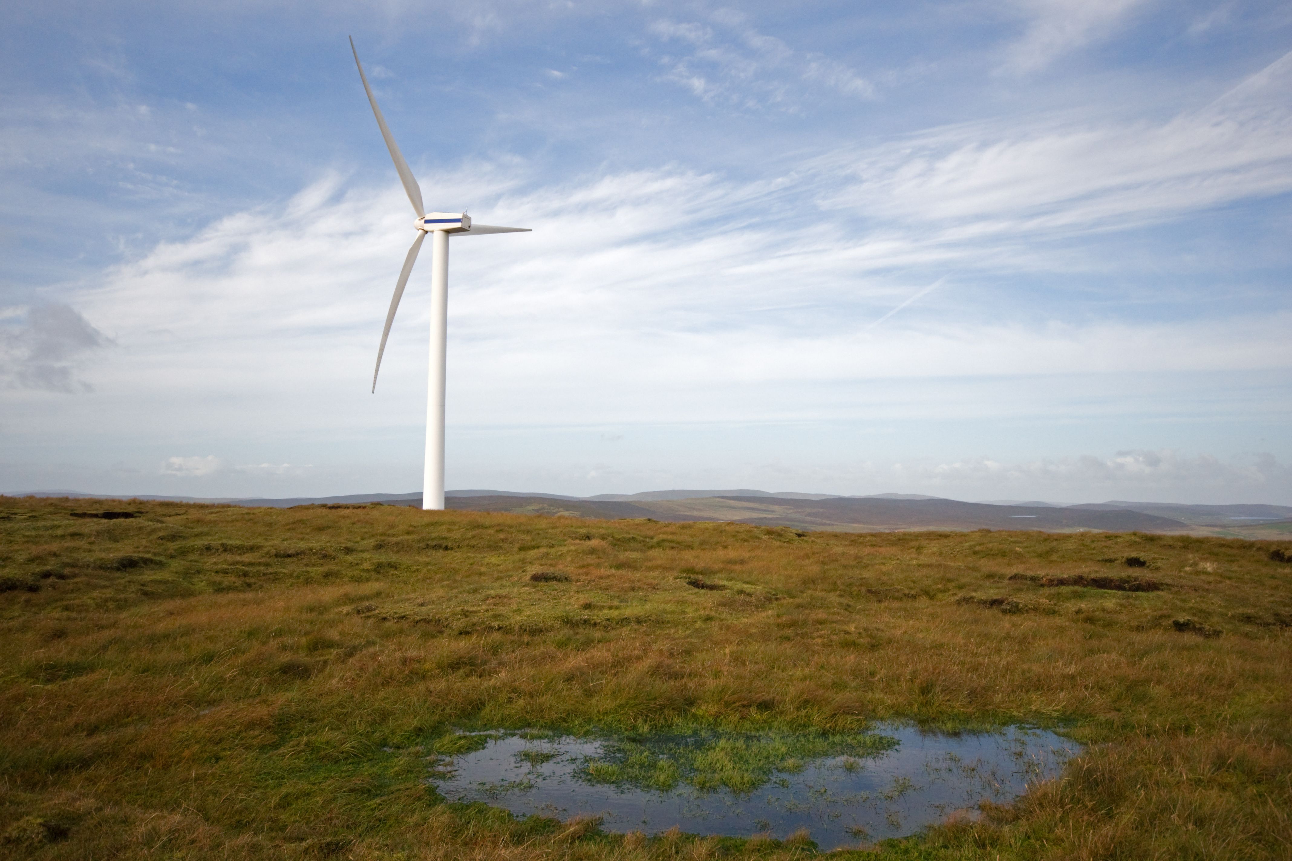 Green Energy, a wind turbine in Shetland Green Energy, a wind turbine in Shetland