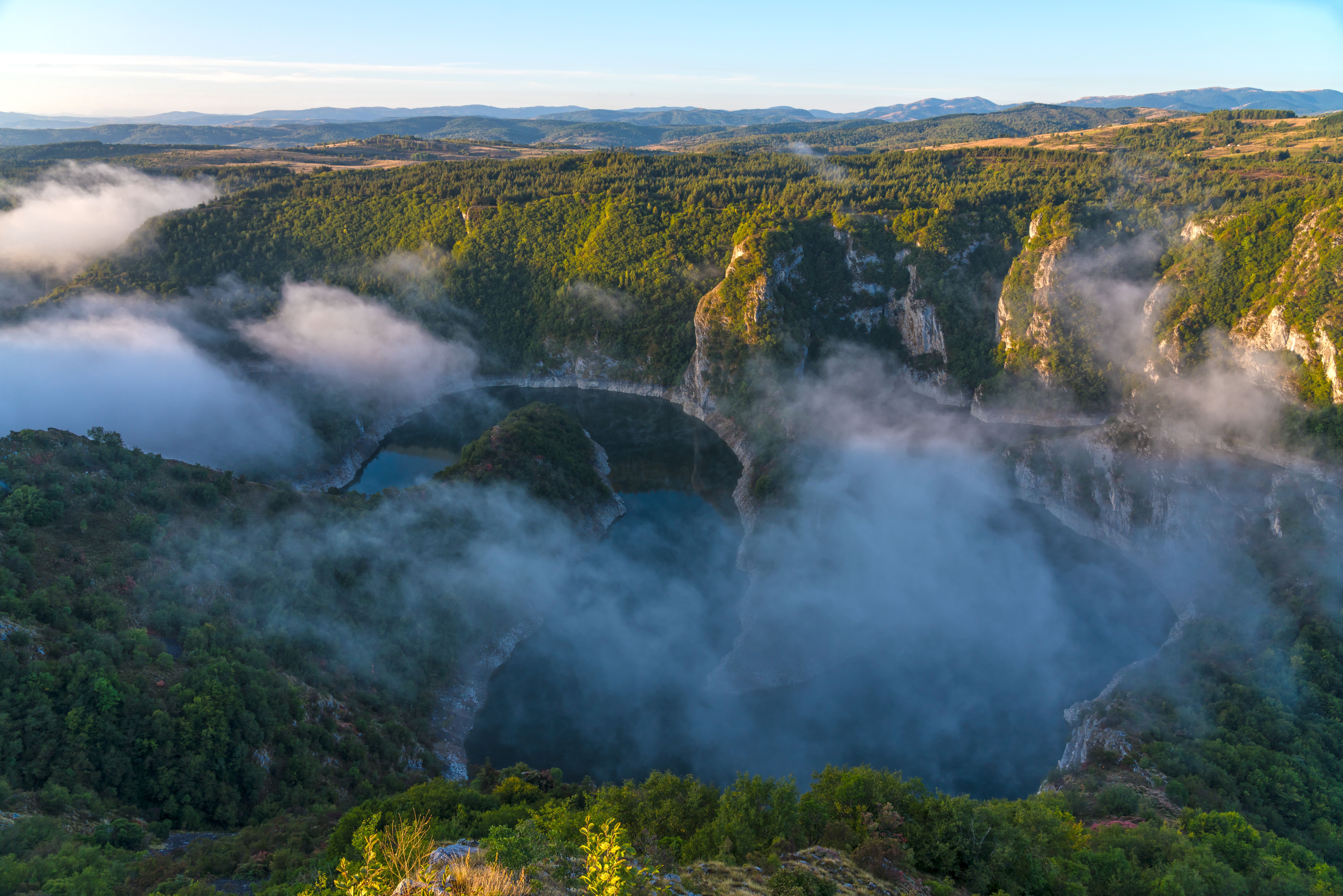 Nebulas over Uvac river canyon
