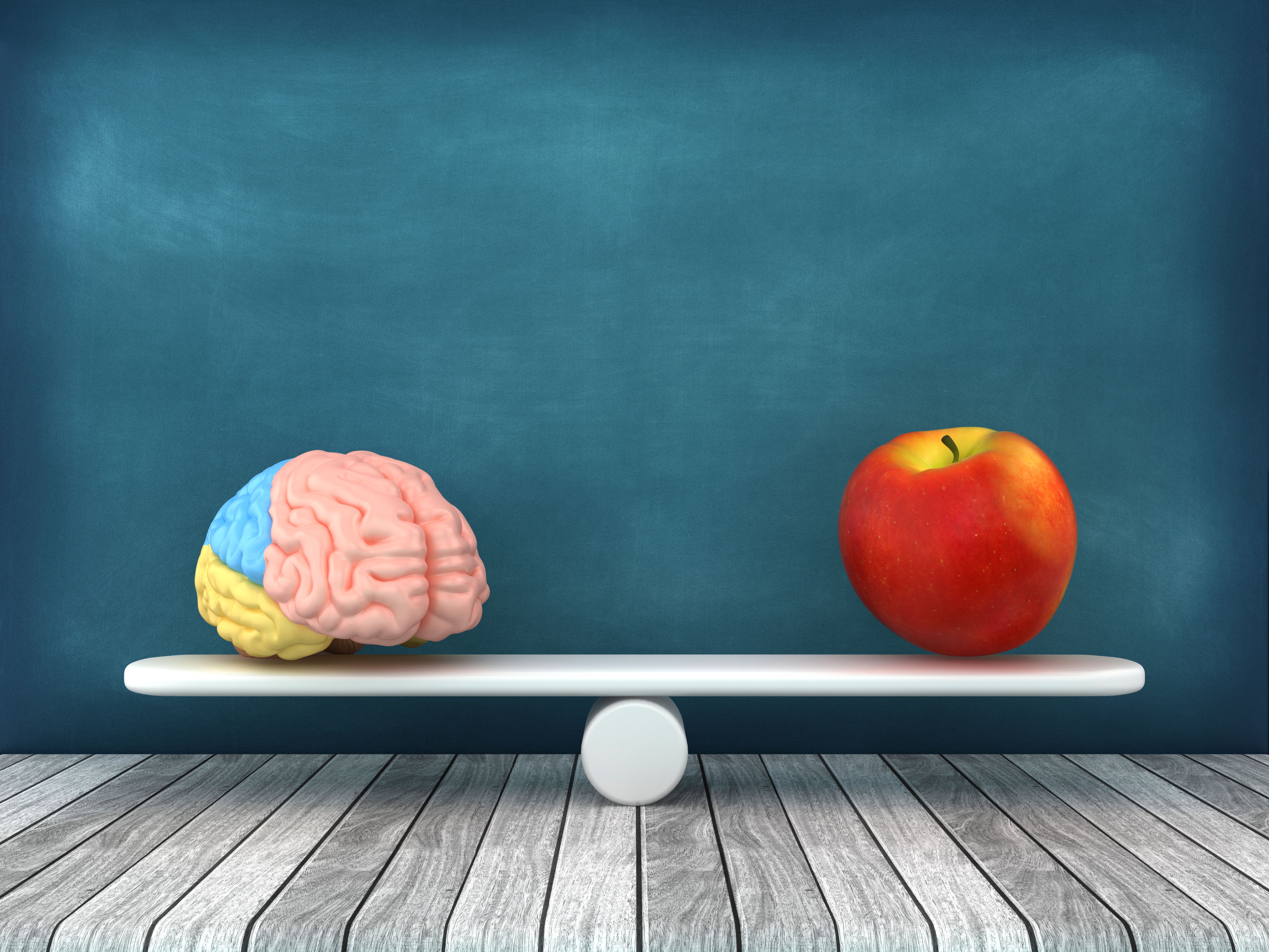 Cerebro con Apple en balancín Cerebro con Apple en balancín