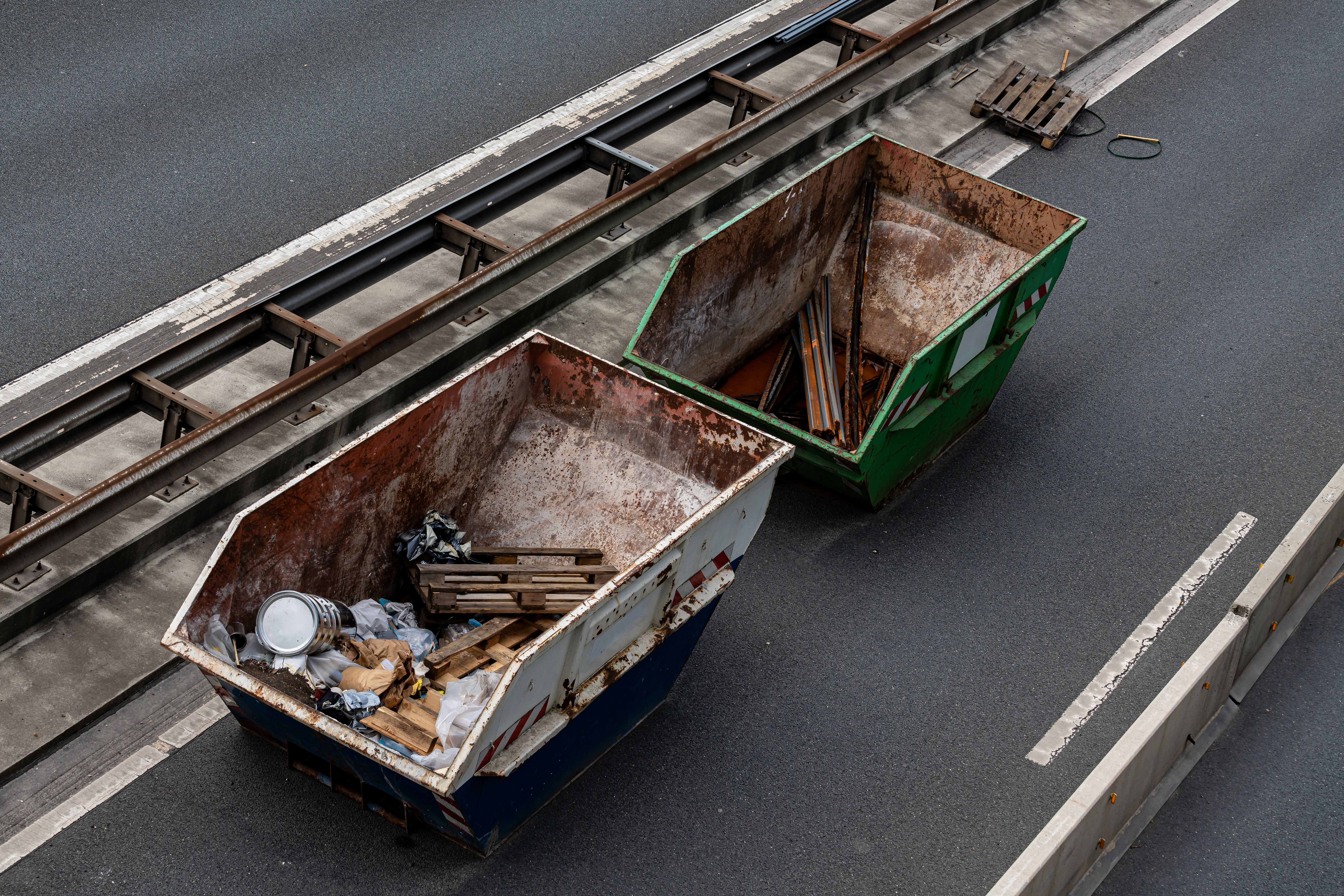construction site dumpster