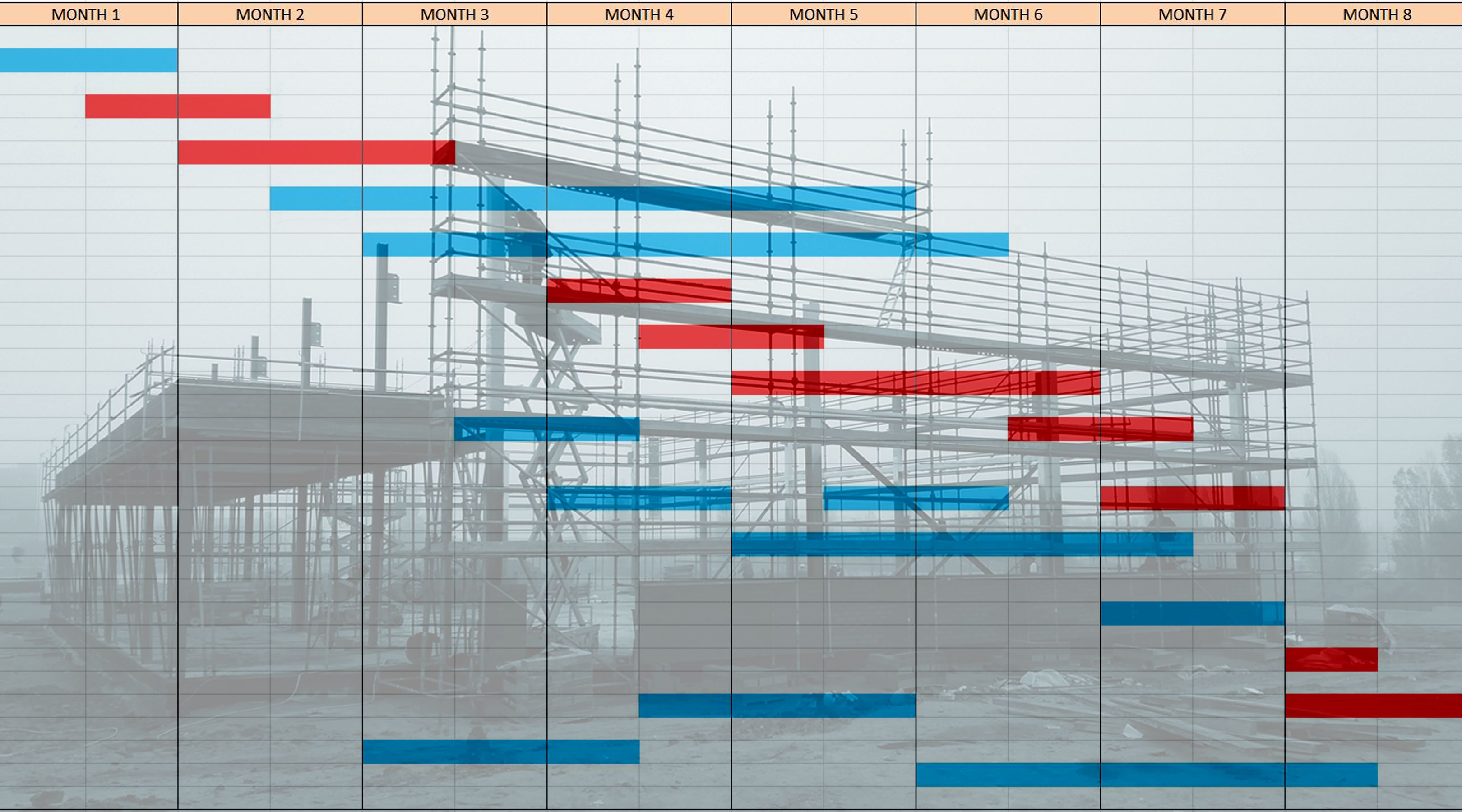 construction timeline calendar