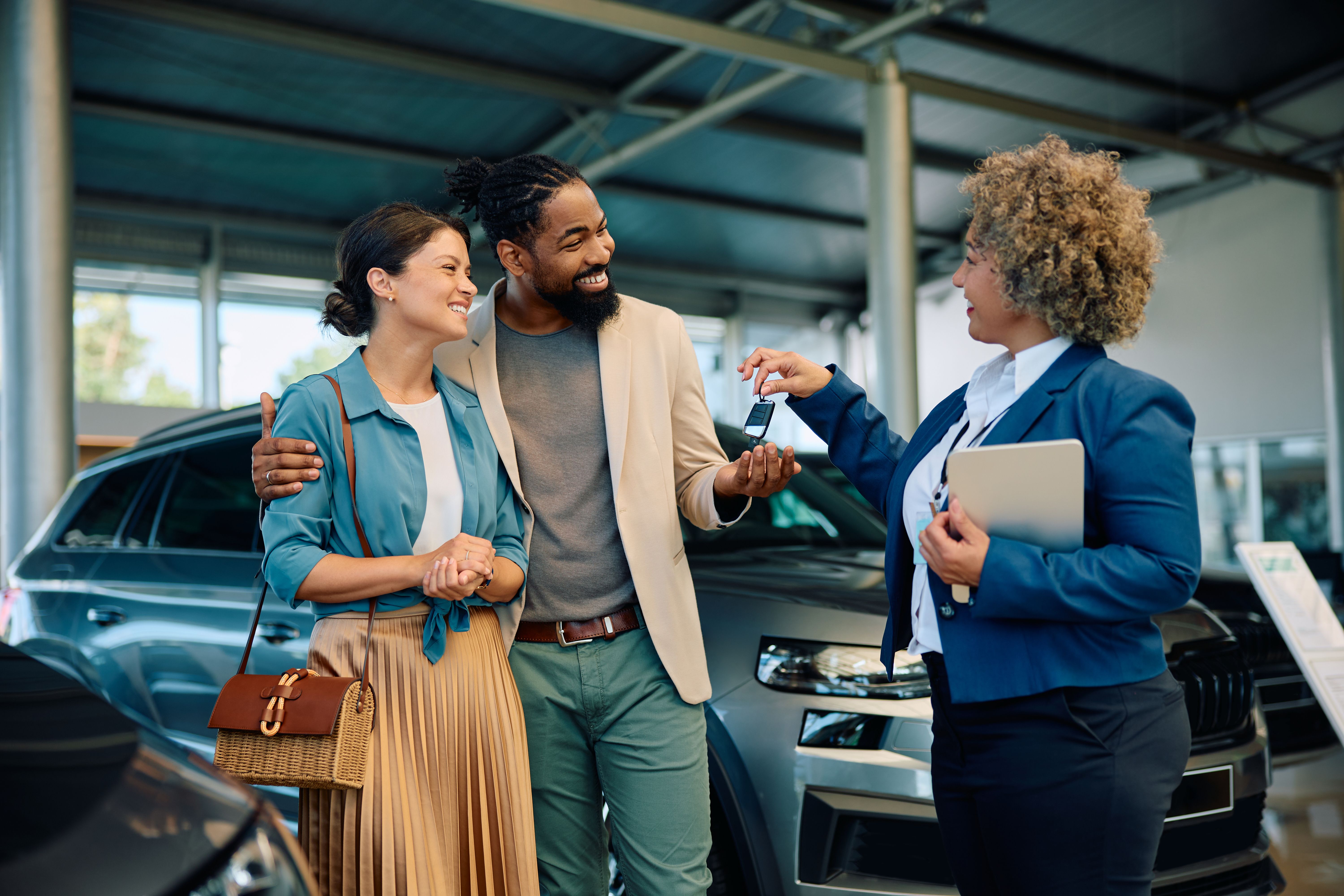 happy car buyer