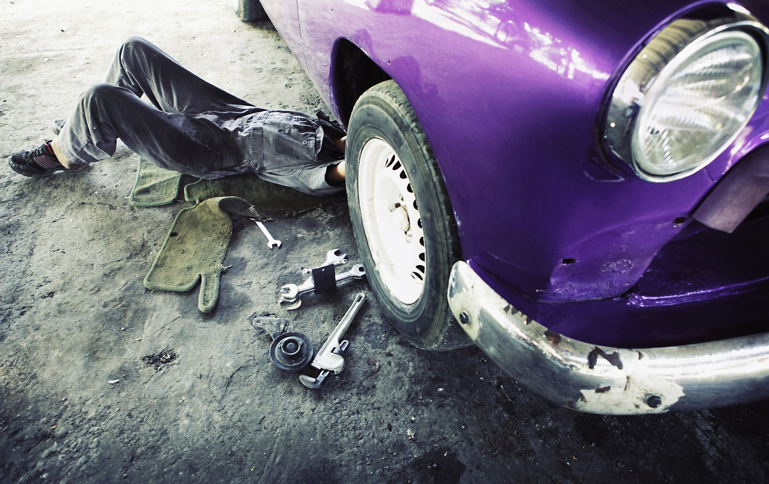 vintage car mechanic