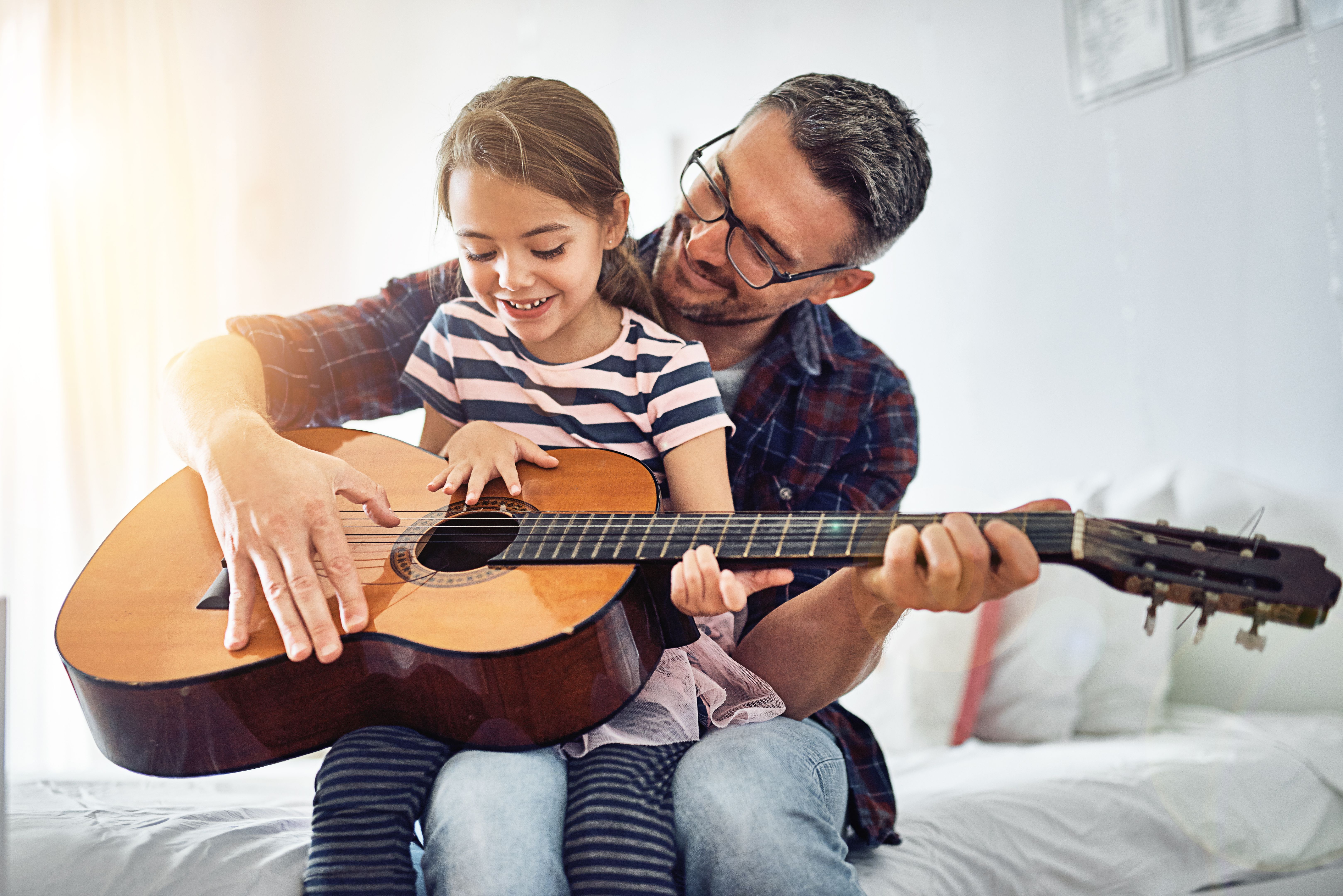 child with guitar