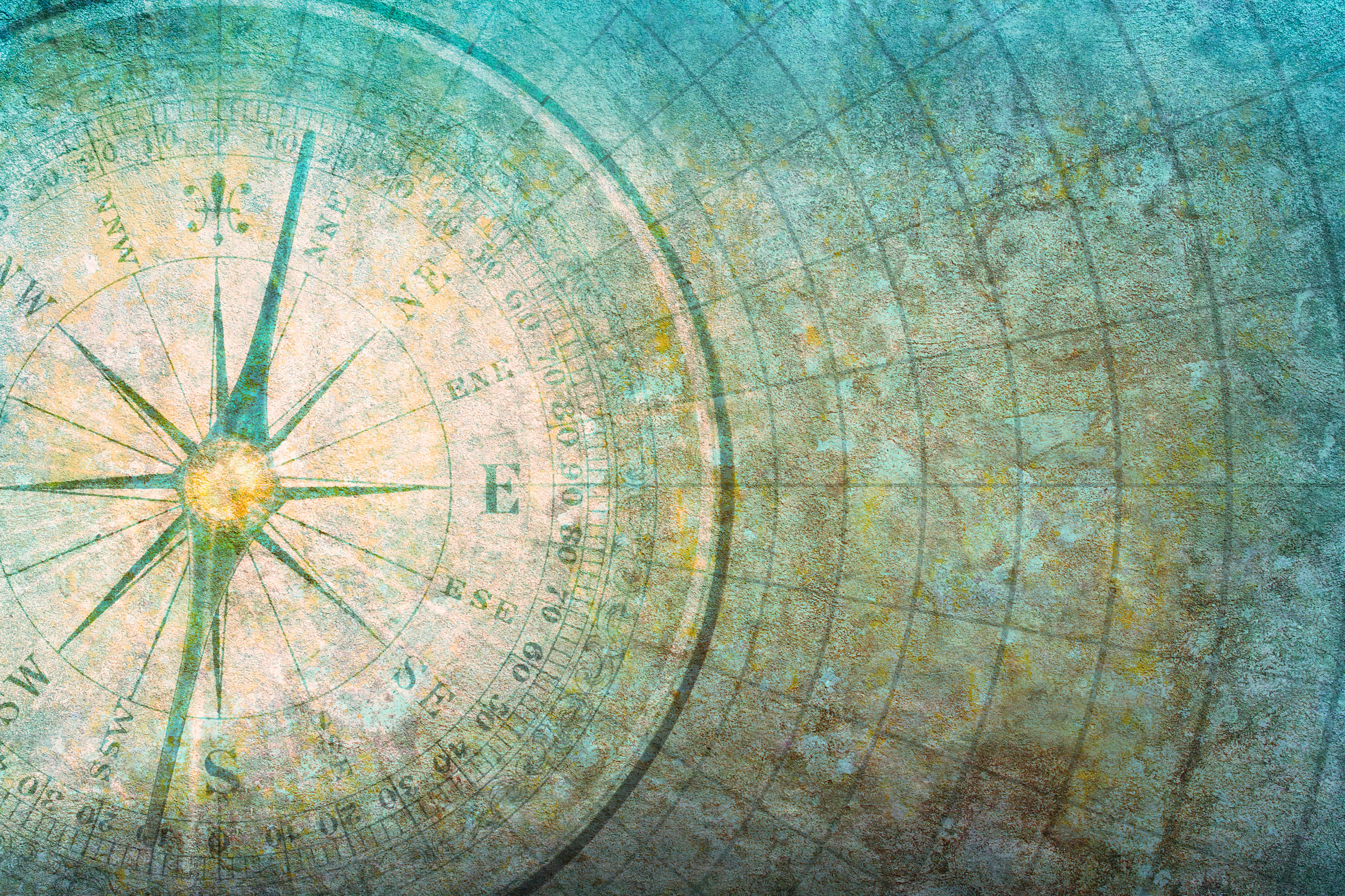Compass On Textured Background