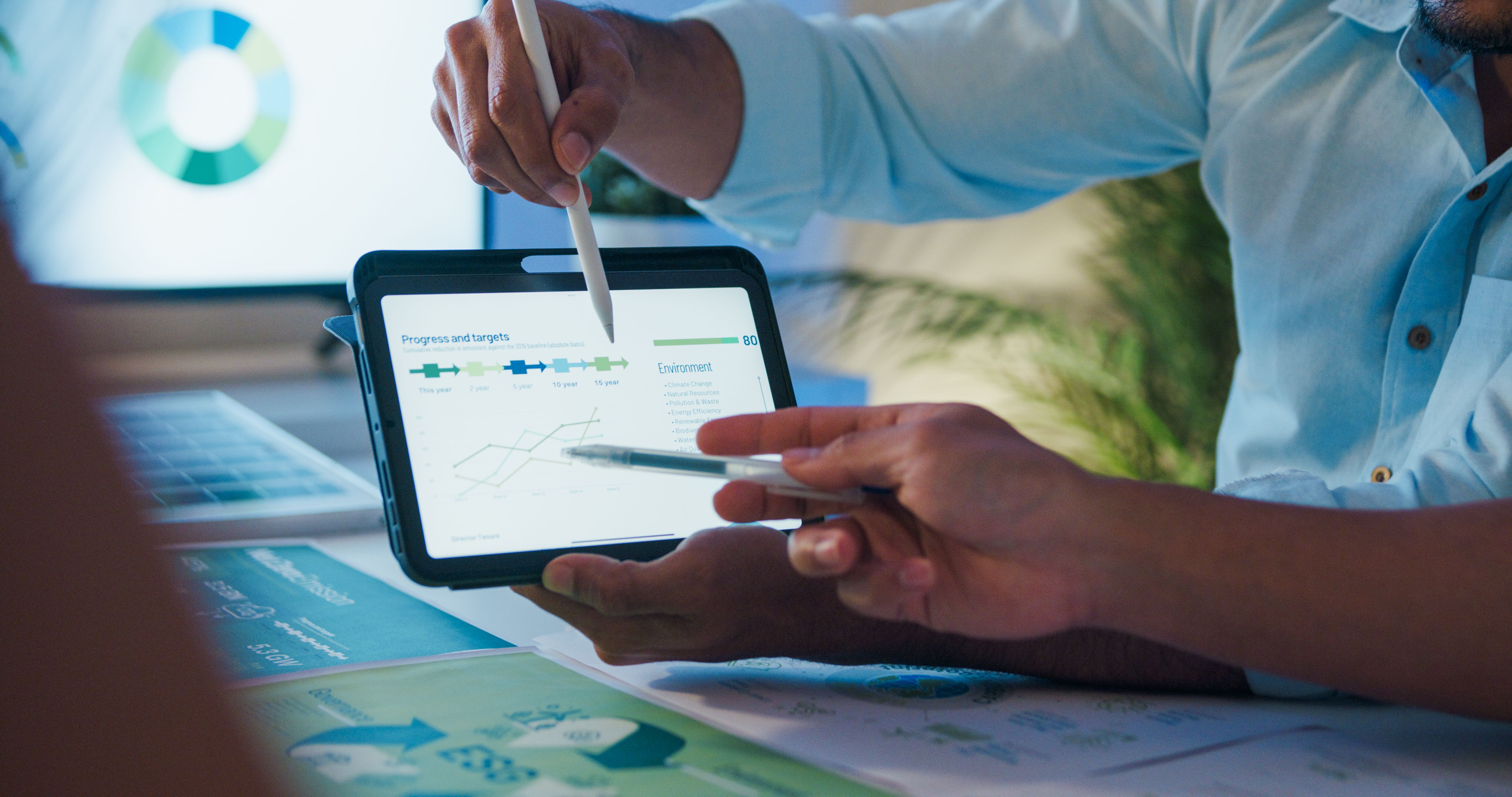 Best North Texas Business consultant checking progress on analysis of KPI's and bottlenecks.