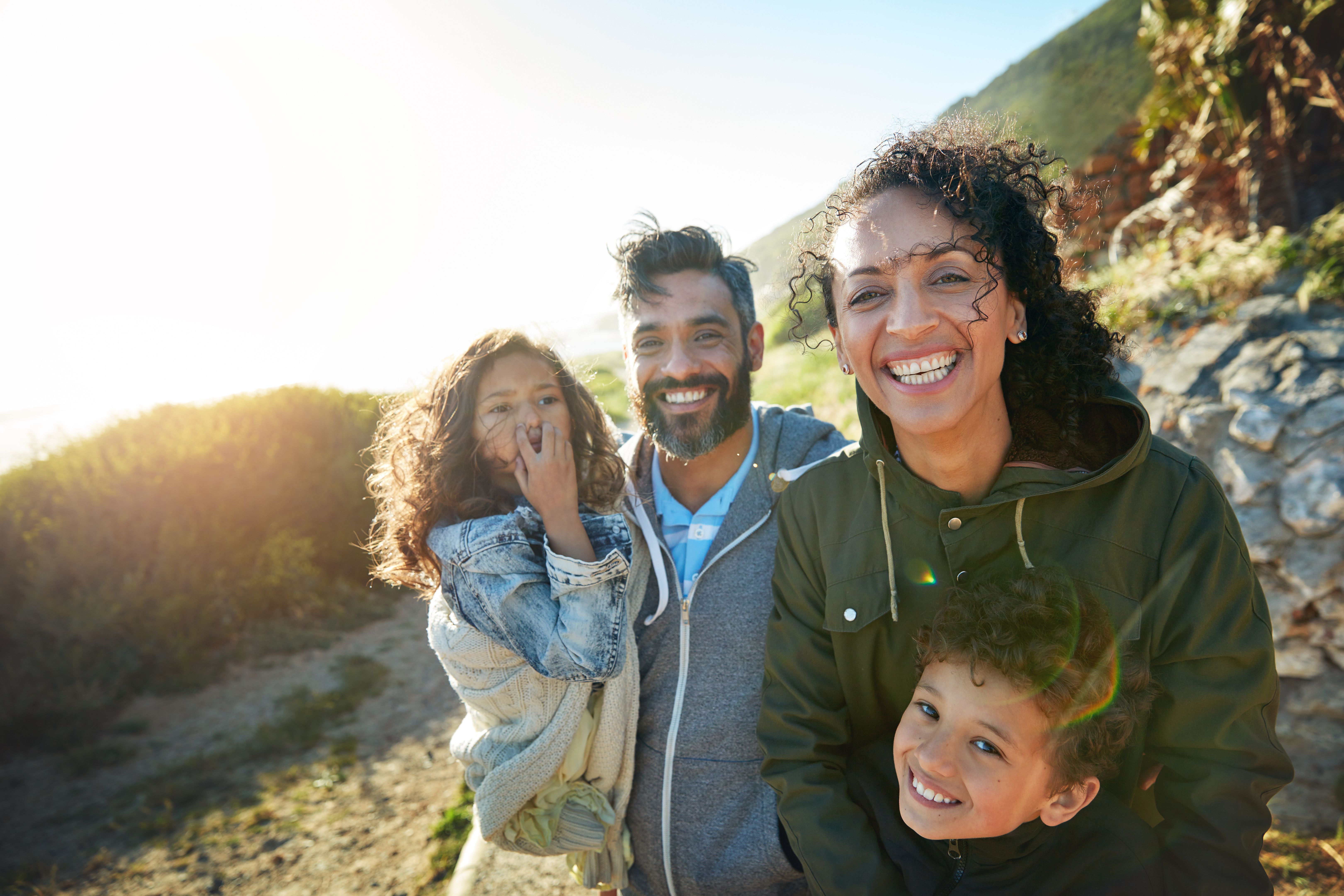 family hiking