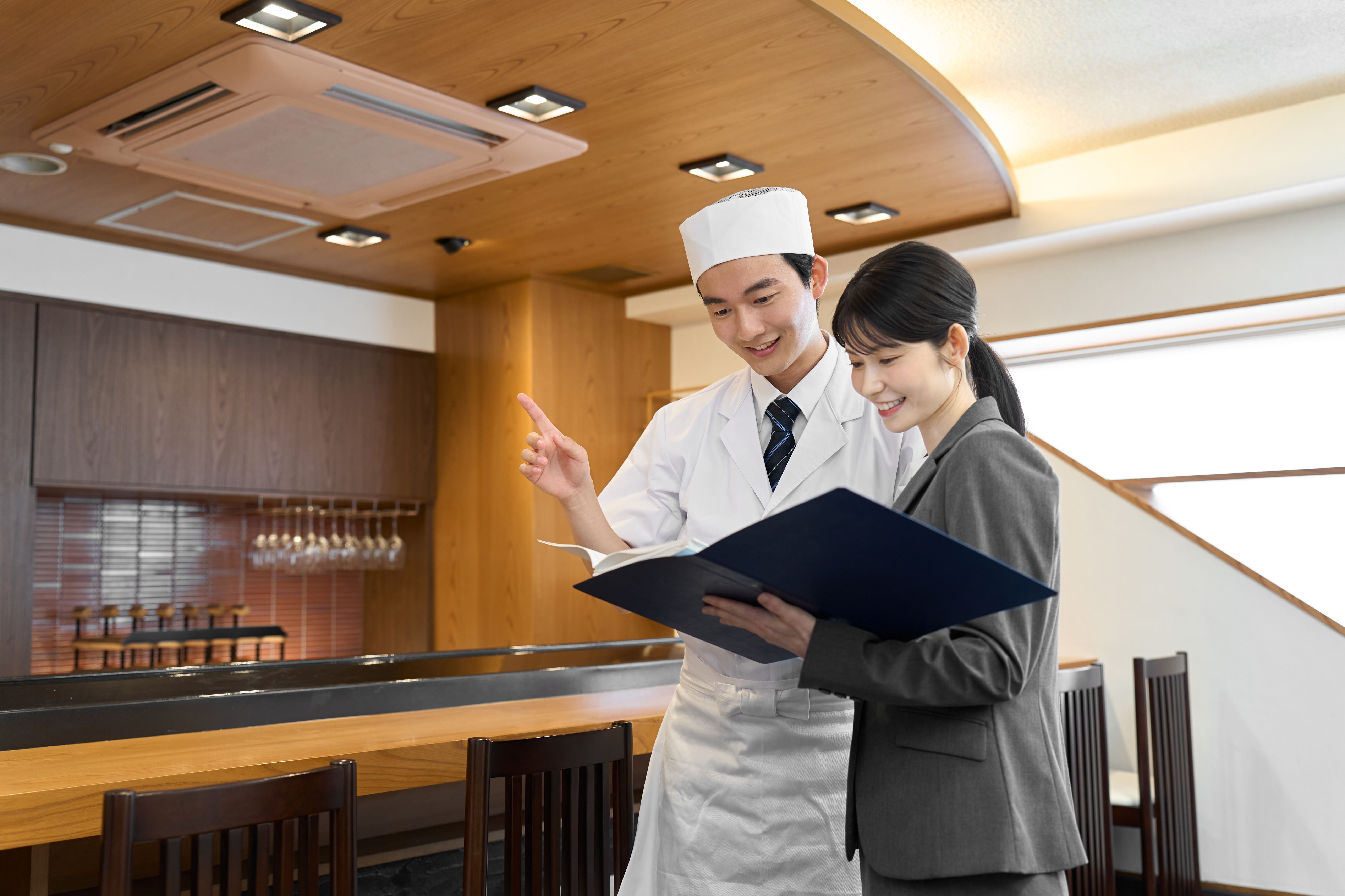 chef discussing menu