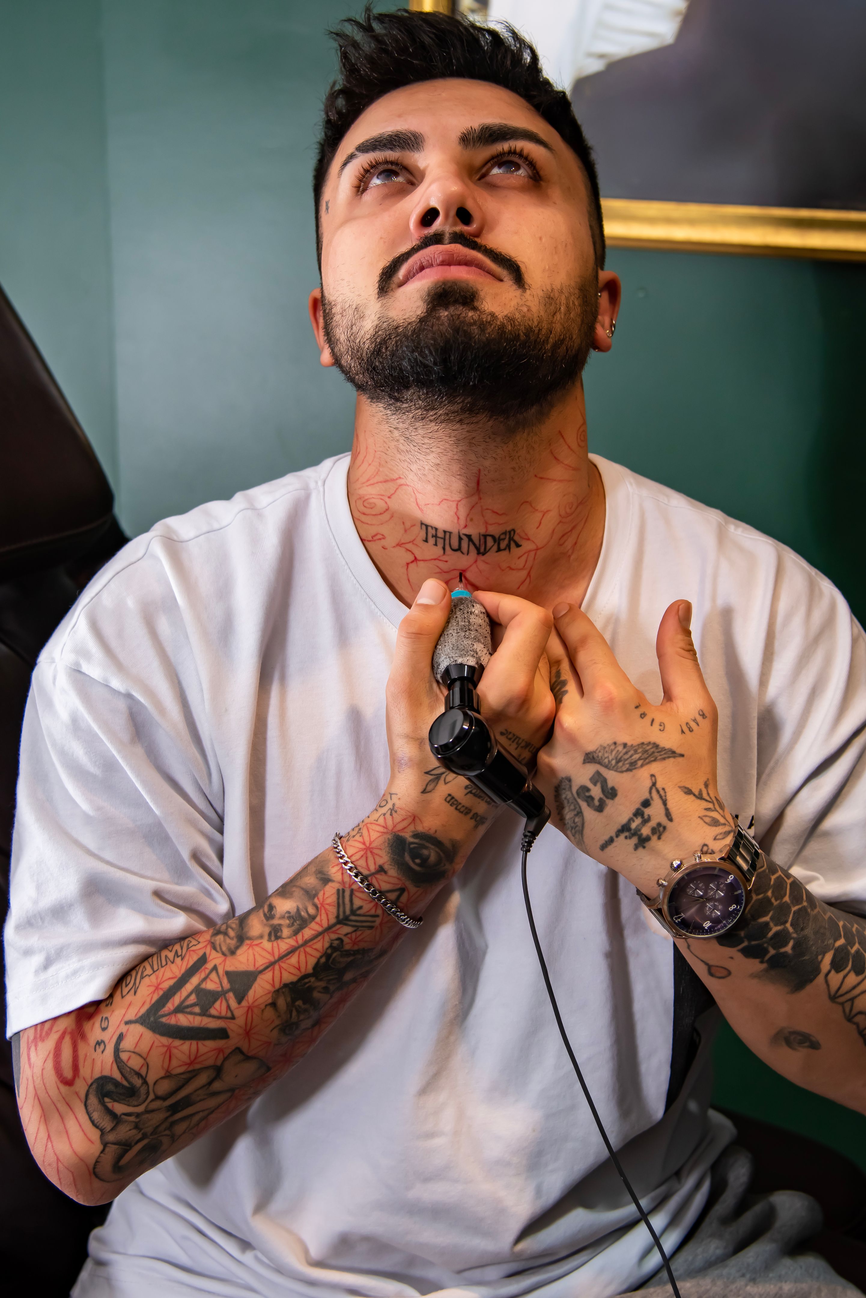 tattoo artist touchup