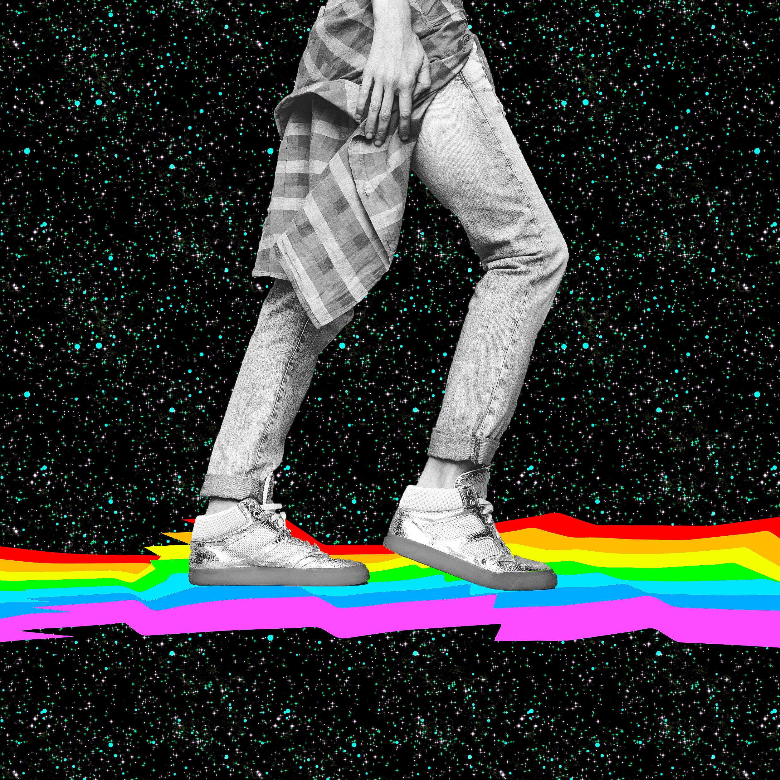 Contemporary digital collage art. Psychology, emotions, lgbt concept Contemporary digital collage art. Psychology, emotions, lgbt concept