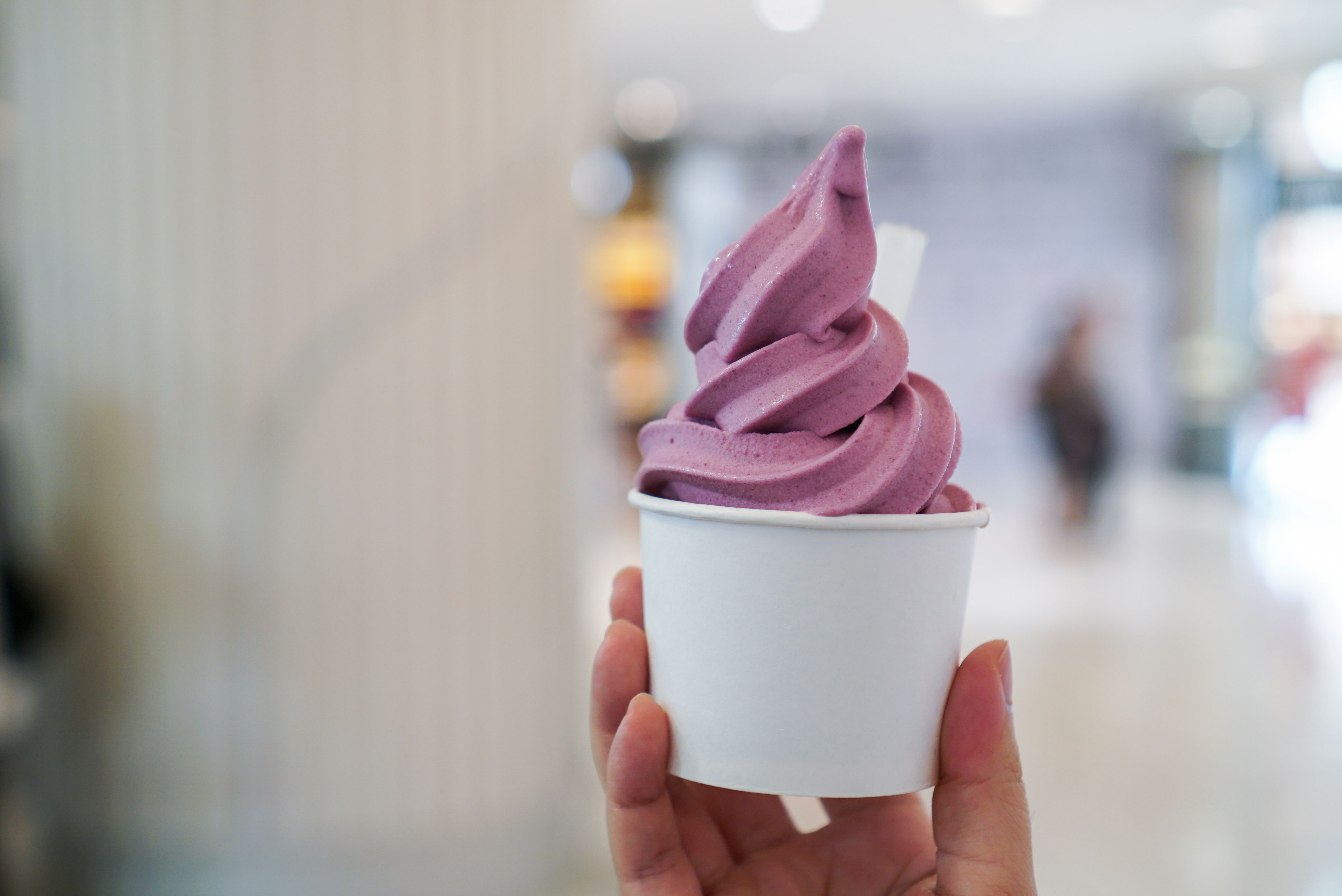 Purple Sweet Potato ice cream soft serve.