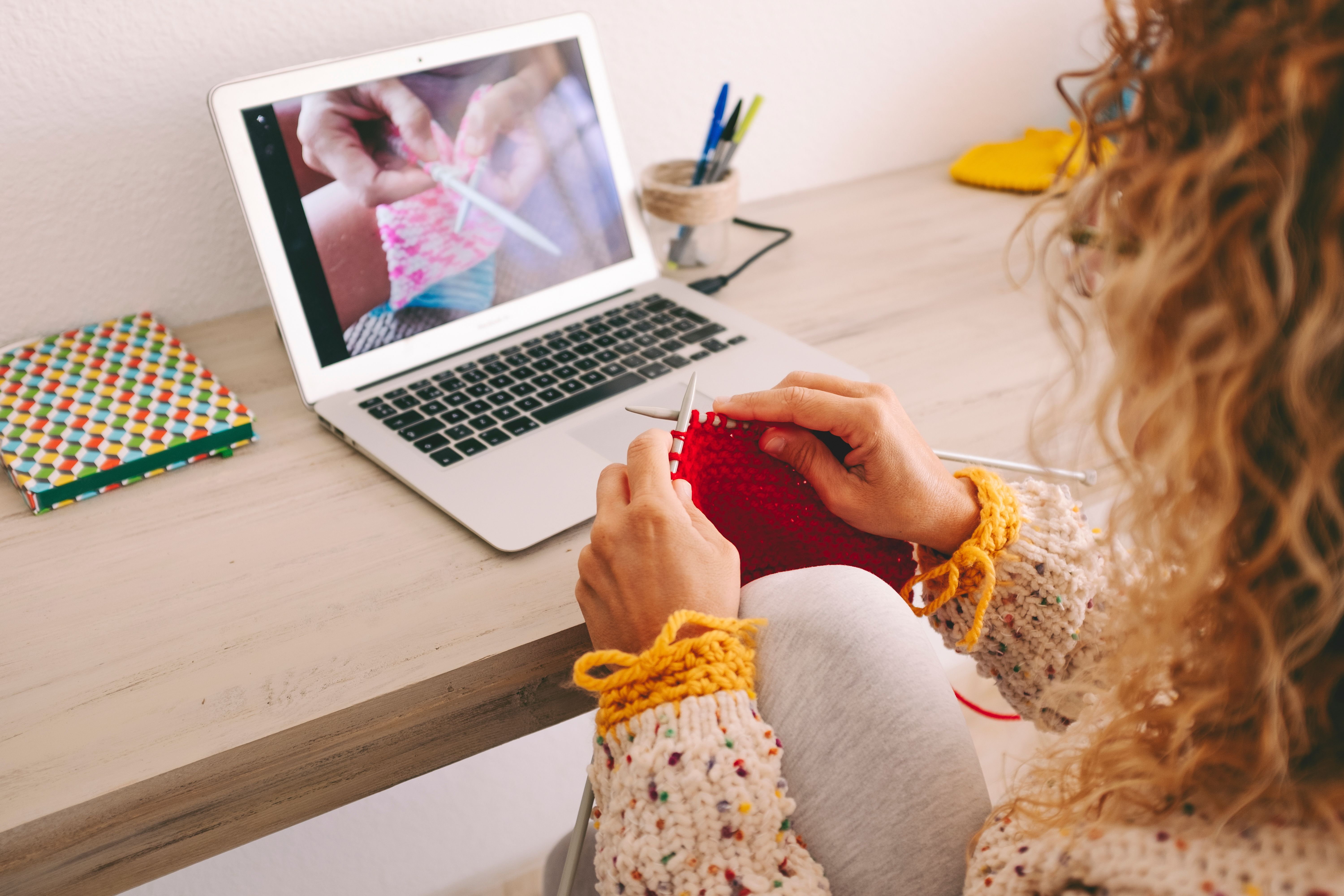 online knitting class