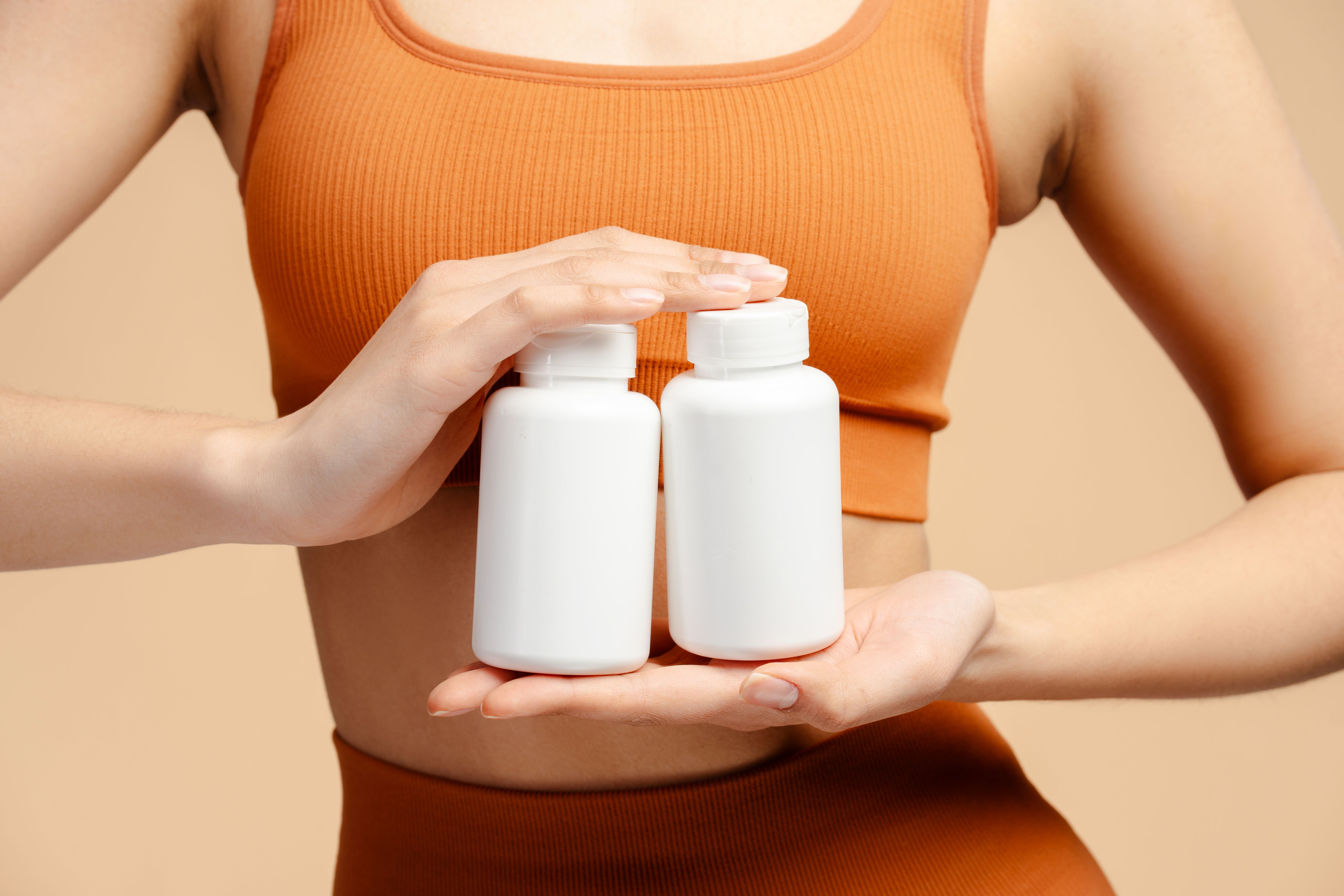 athlete taking supplements