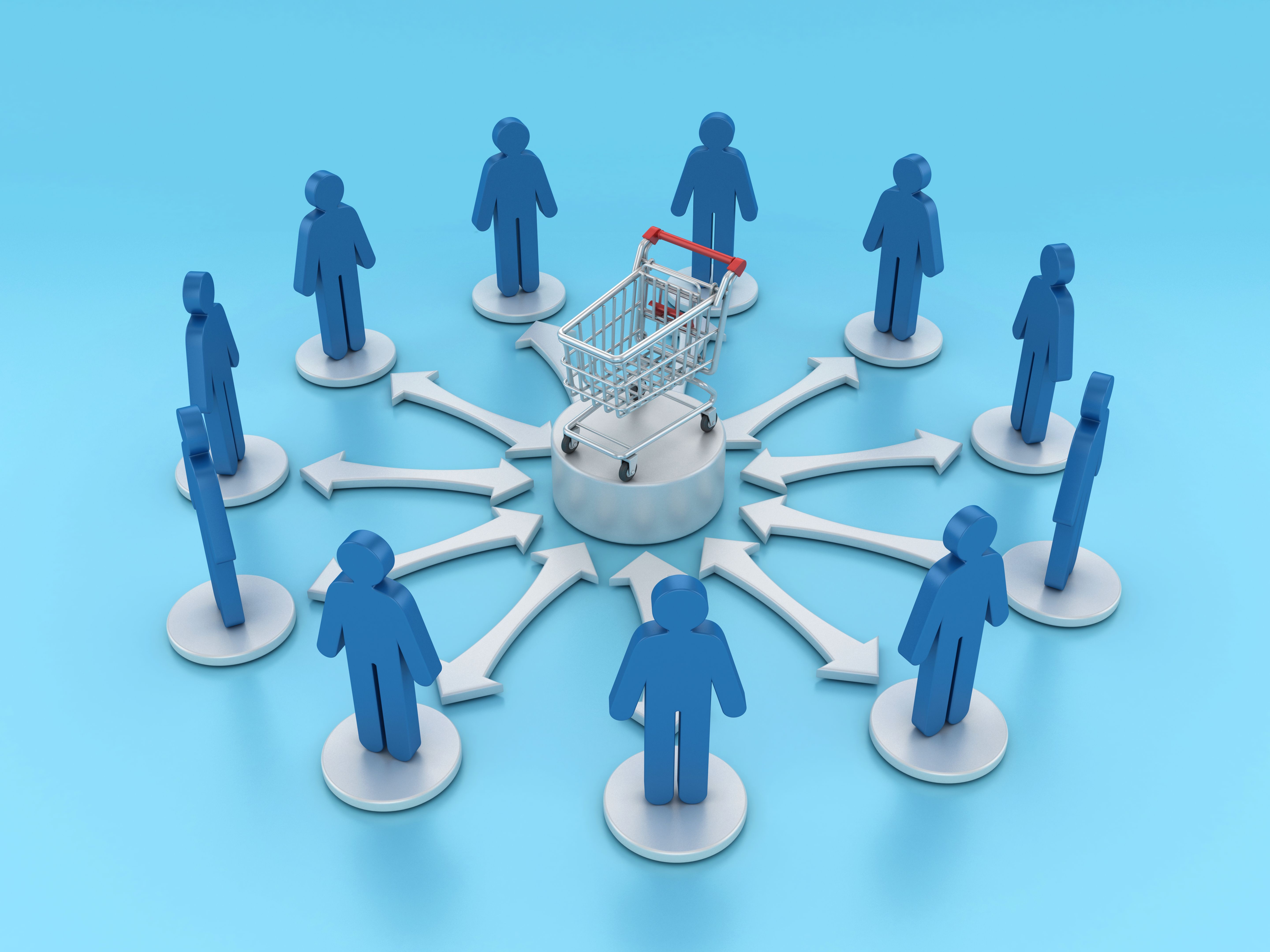 Pictogram Teamwork People with Shopping Cart Pictogram Teamwork People with Shopping Cart