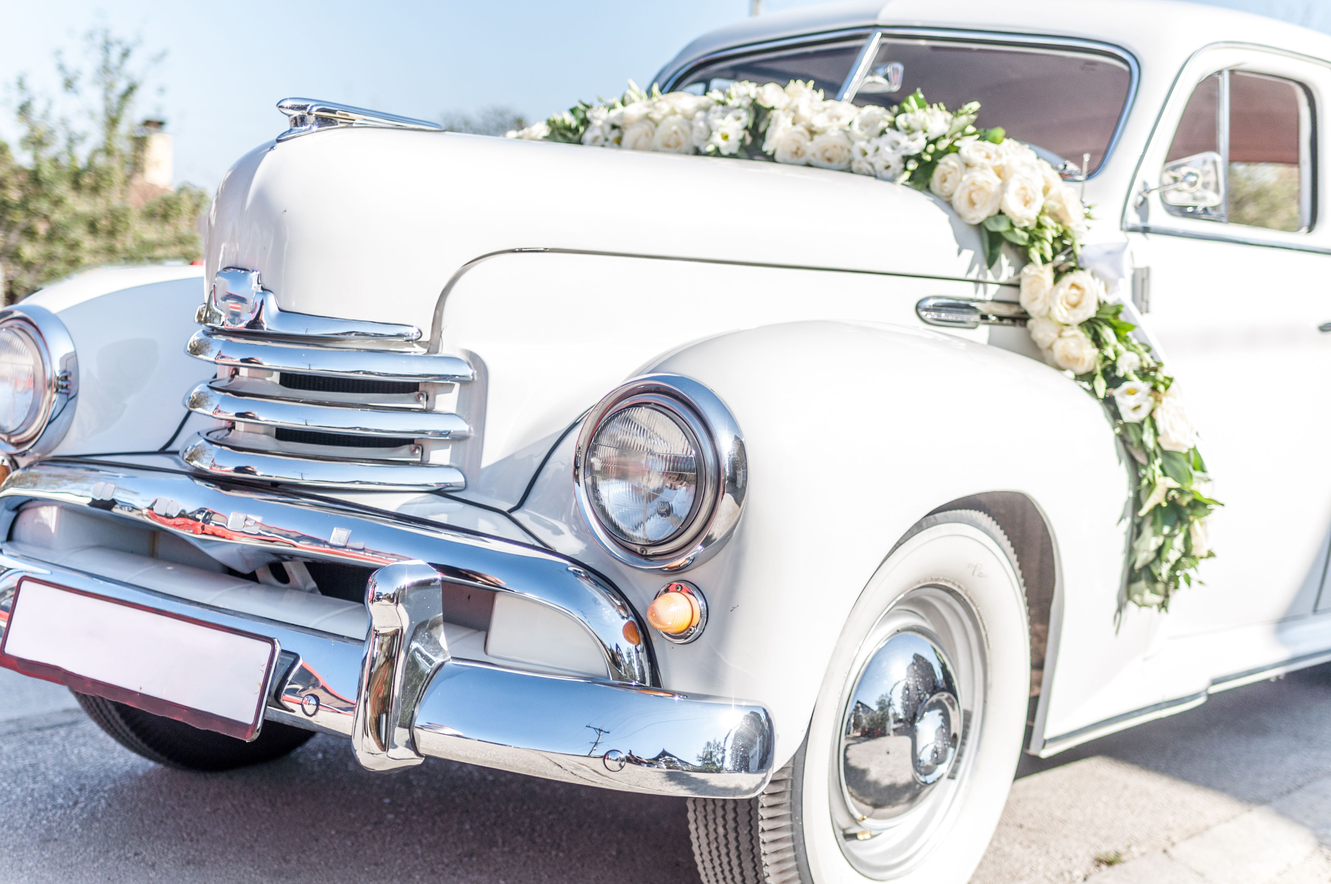 classic car wedding